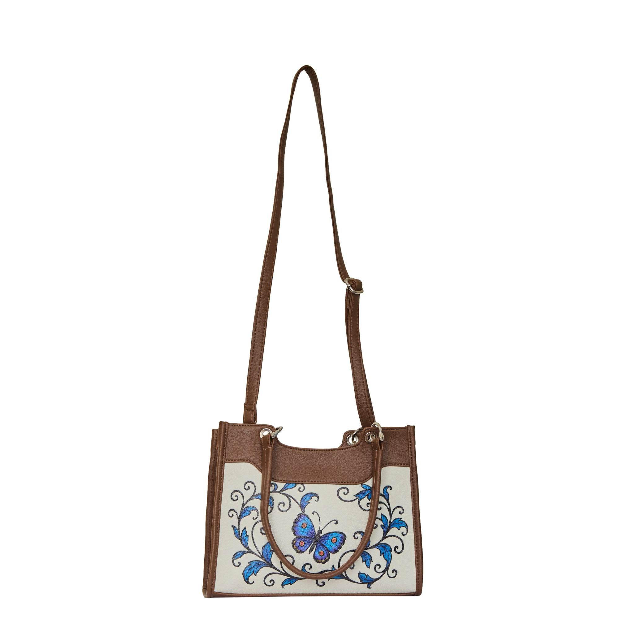 Women’s Printed Genuine Leather Satchel Handbag – Crossbody, Shoulder & Top Handle Bag – Ideal for Office, Work, Travel & Daily Use