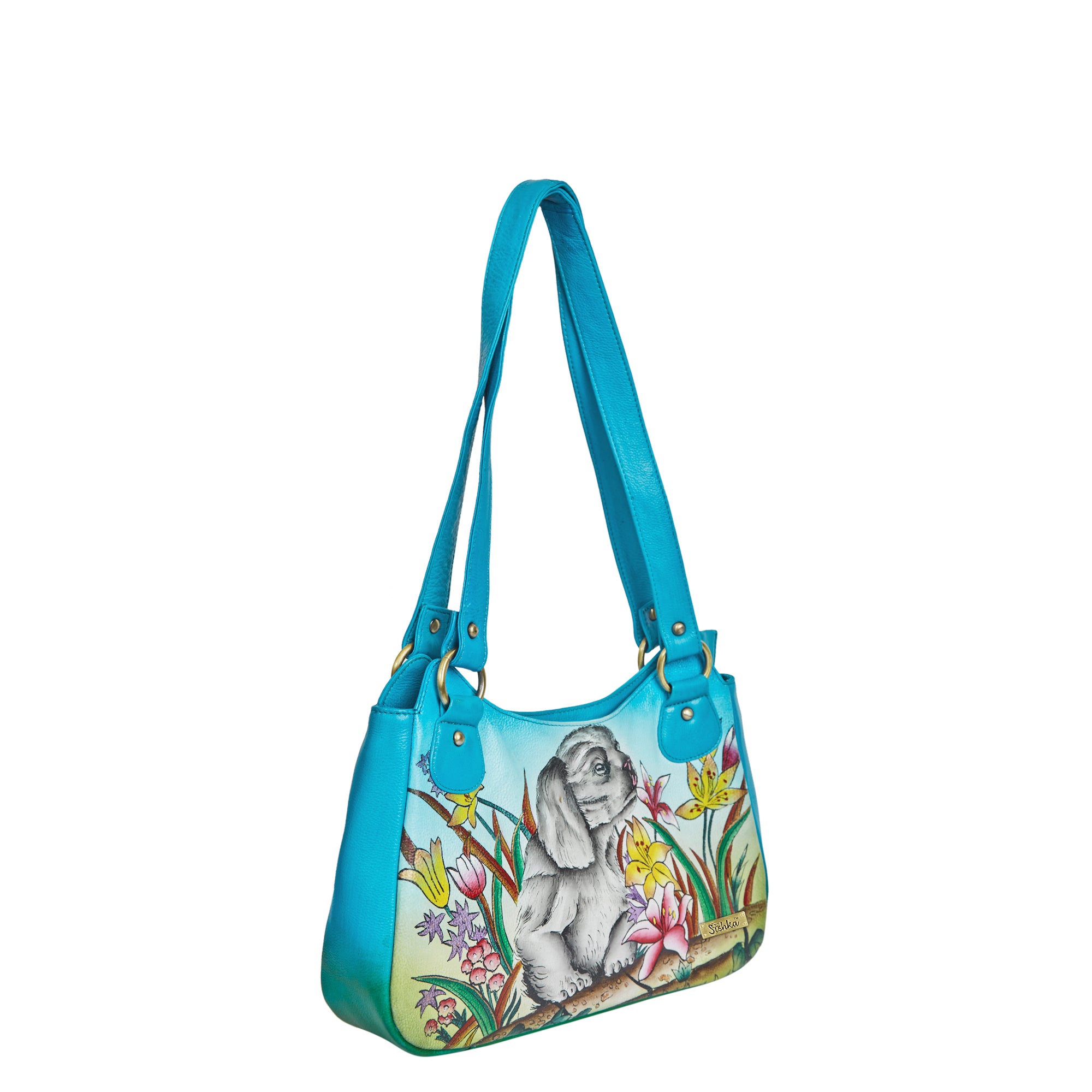 Puppy Animal Hand-painted Shoulder Bag
