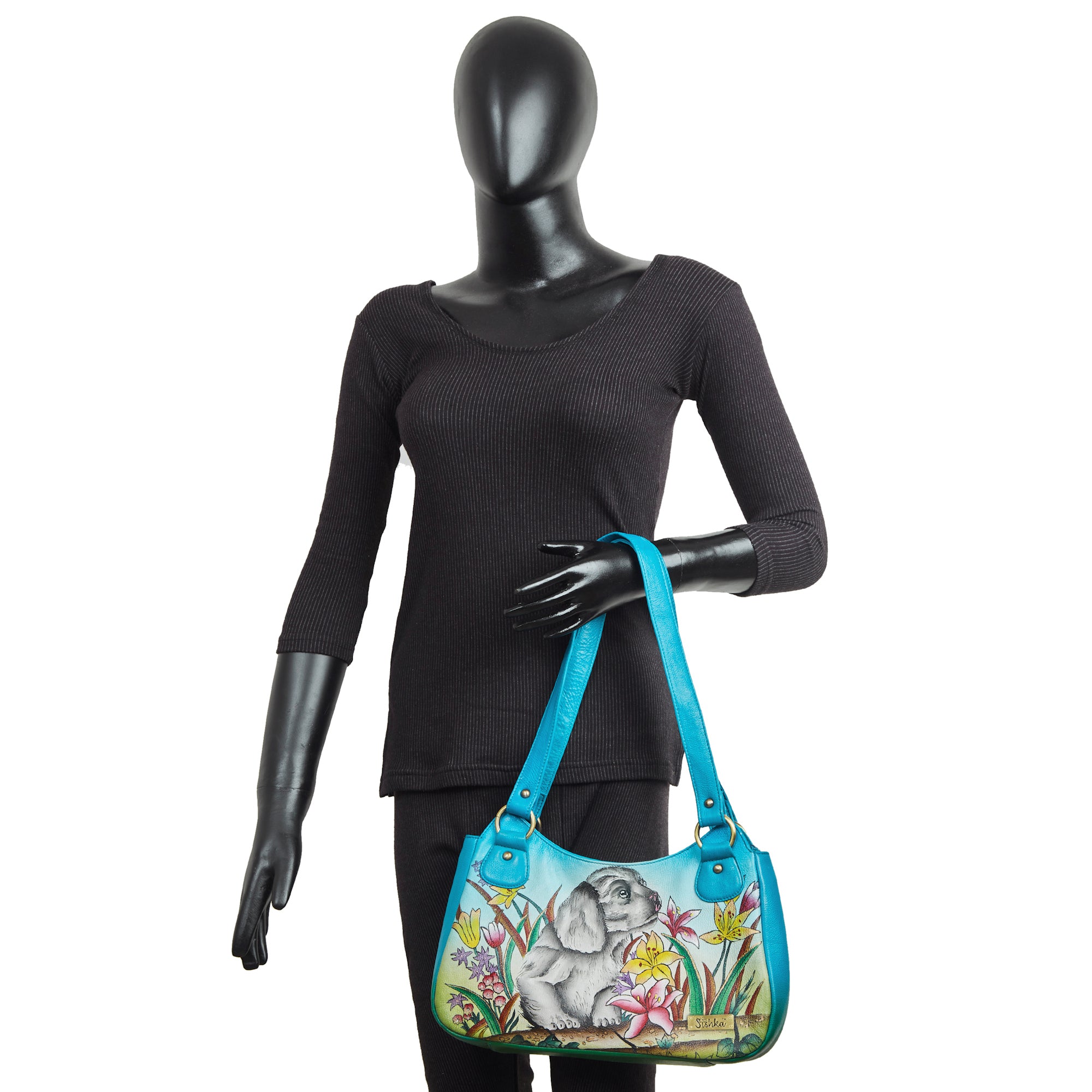 Puppy Animal Hand-painted Shoulder Bag