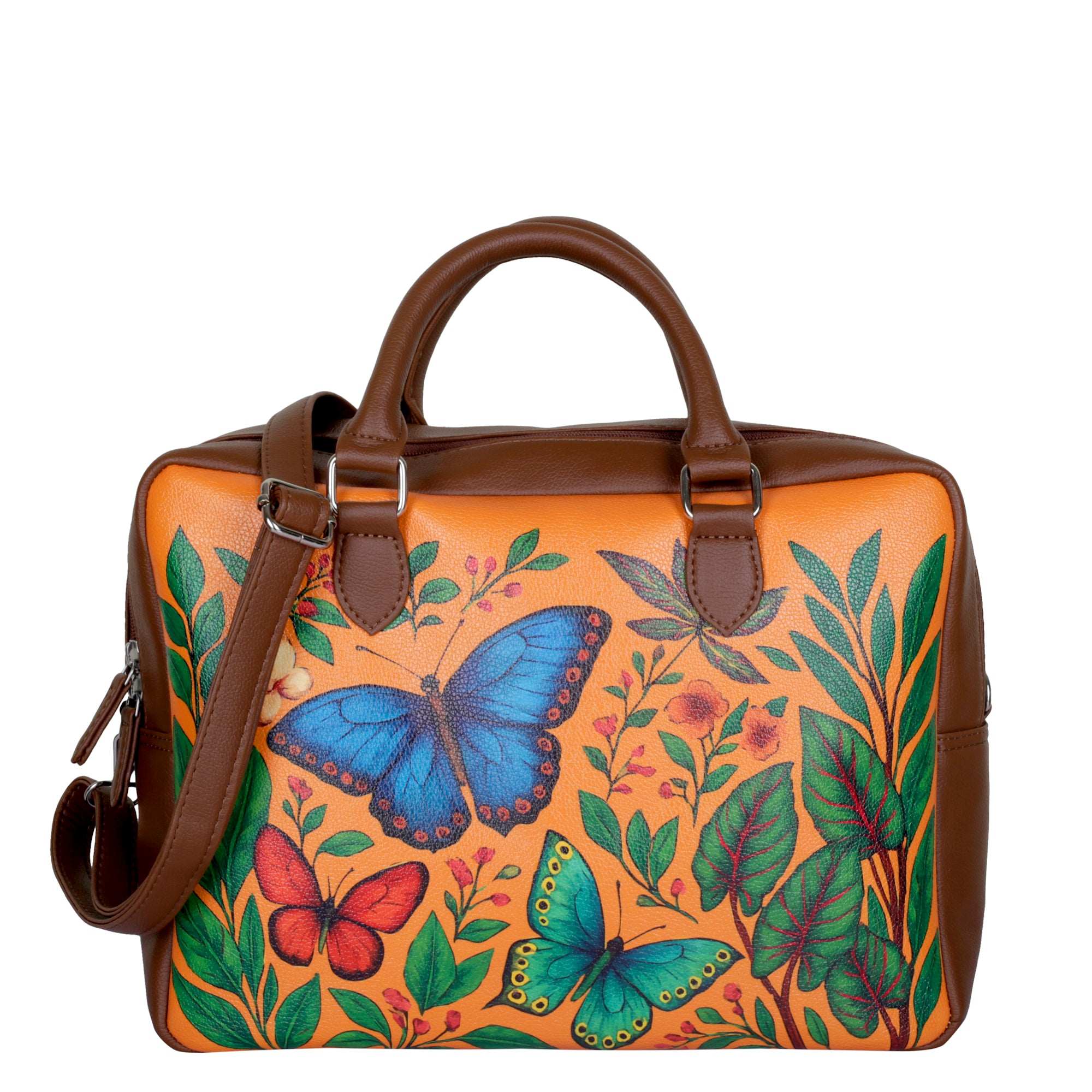 Women's Leather Crossbody Bag with Top Handle – Versatile Printed Shoulder, Tote & Business Handbag – Work, Travel & Daily Use