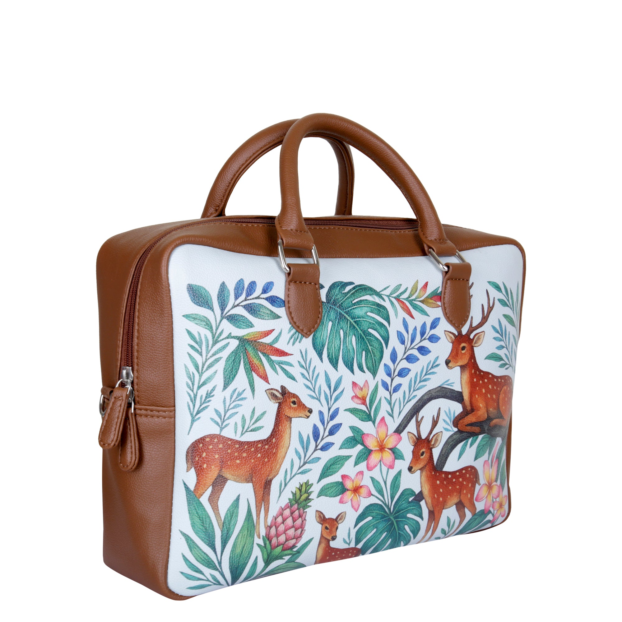 Women's Leather Crossbody Bag with Top Handle – Versatile Printed Shoulder, Tote & Business Handbag – Work, Travel & Daily Use