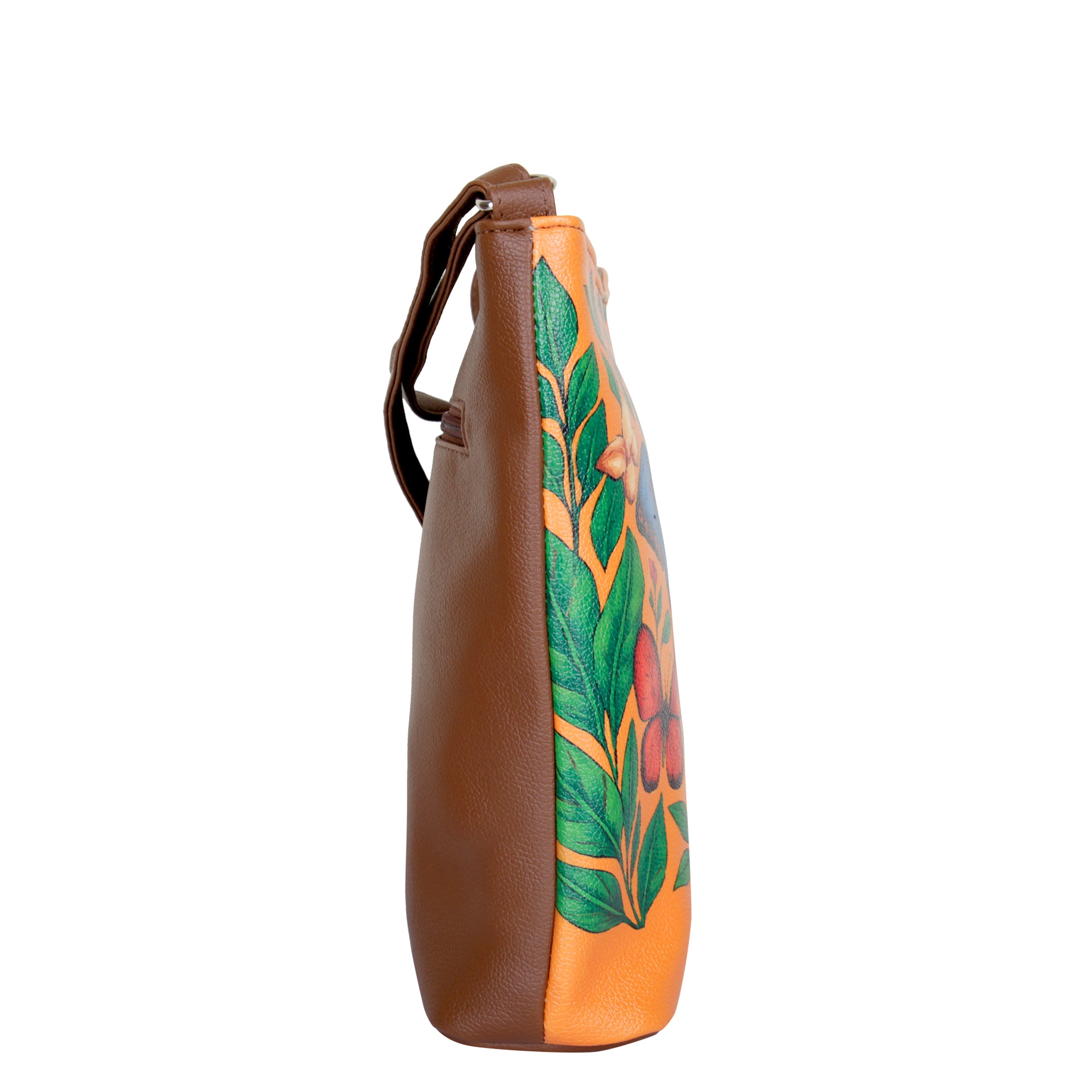 Printed Leather Crossbody Bag – Adjustable Sling & Over the Shoulder Bag for Women – Stylish Handbag & Travel Purse