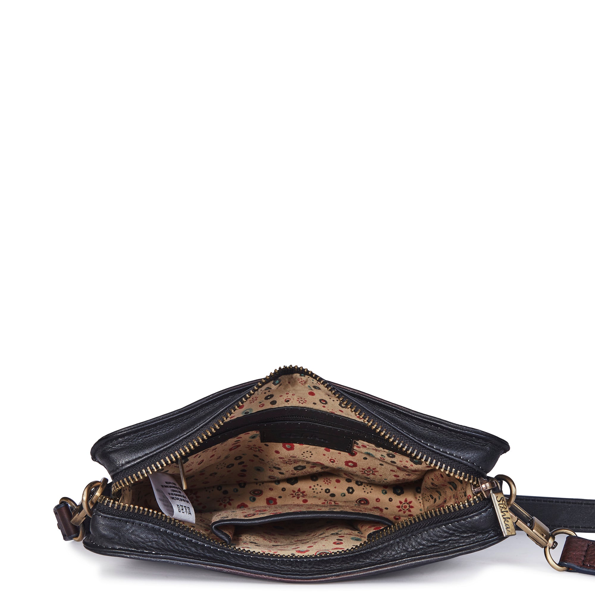 Hand Painted Purple Butterfly-Shaped Crossbody Bag