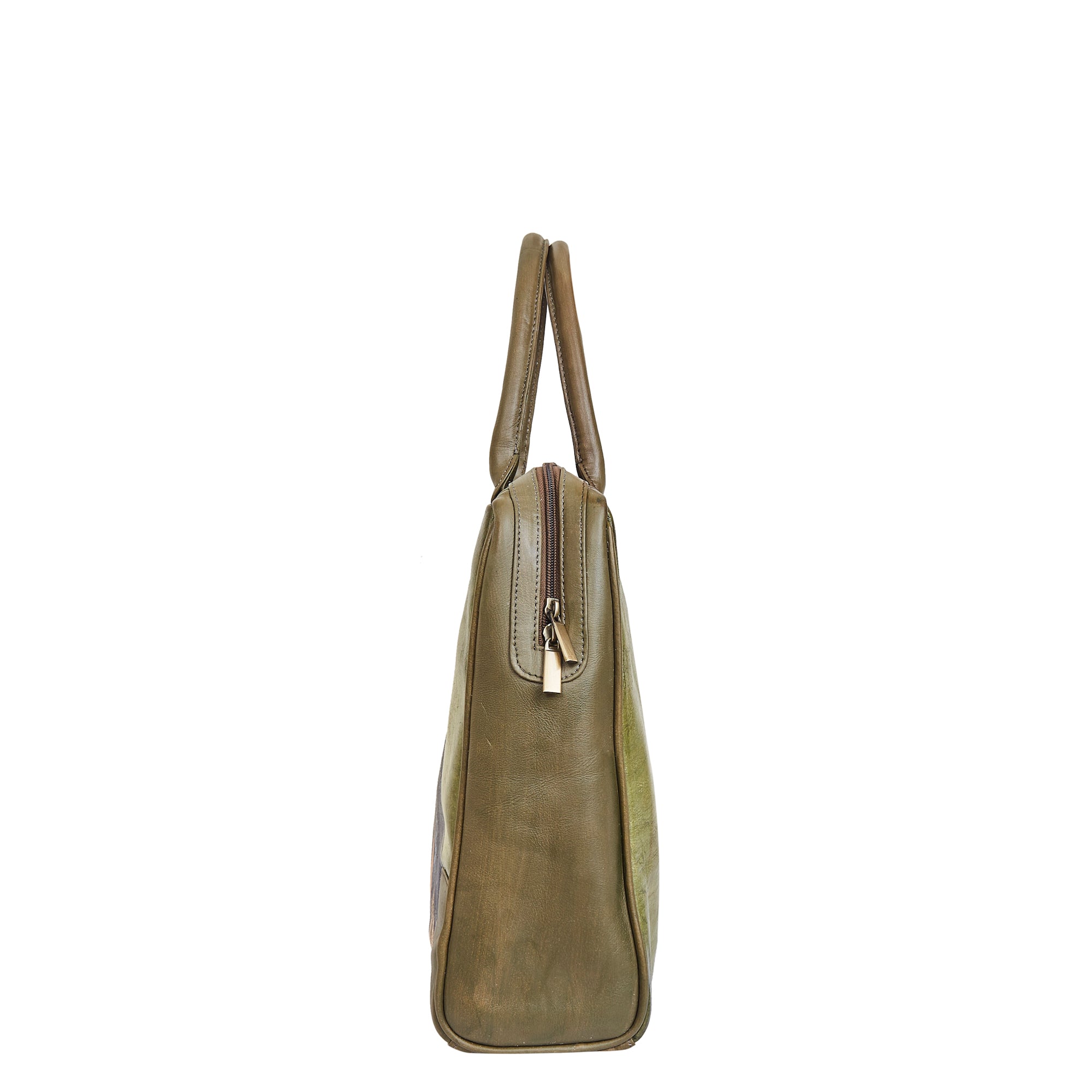 Hand-Painted Women's Leather Tote Bag – Stunning Horse Art Shoulder Purse