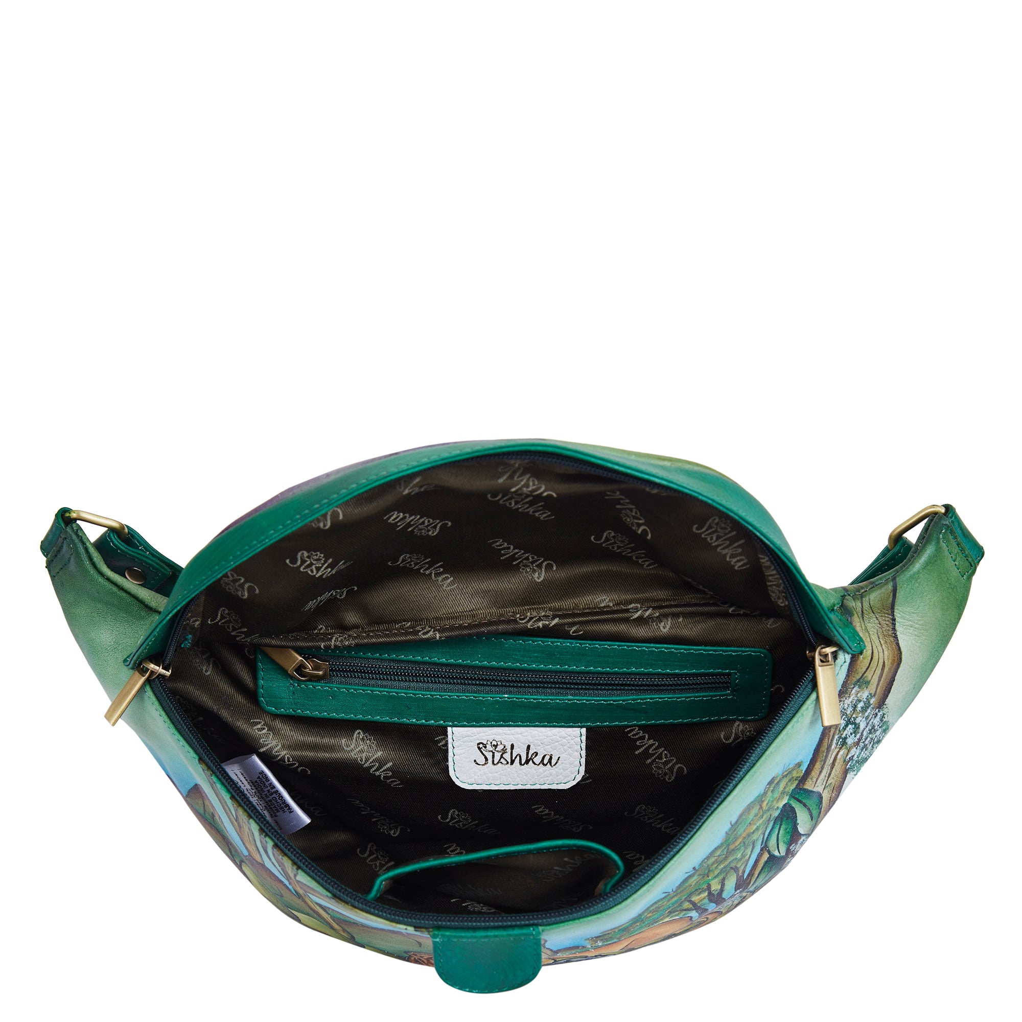 Sishka Hand-Painted Lion leather Fanny Pack – Gift-Ready Belt Bag with Adjustable Crossbody Strap for Travel & Festivals.