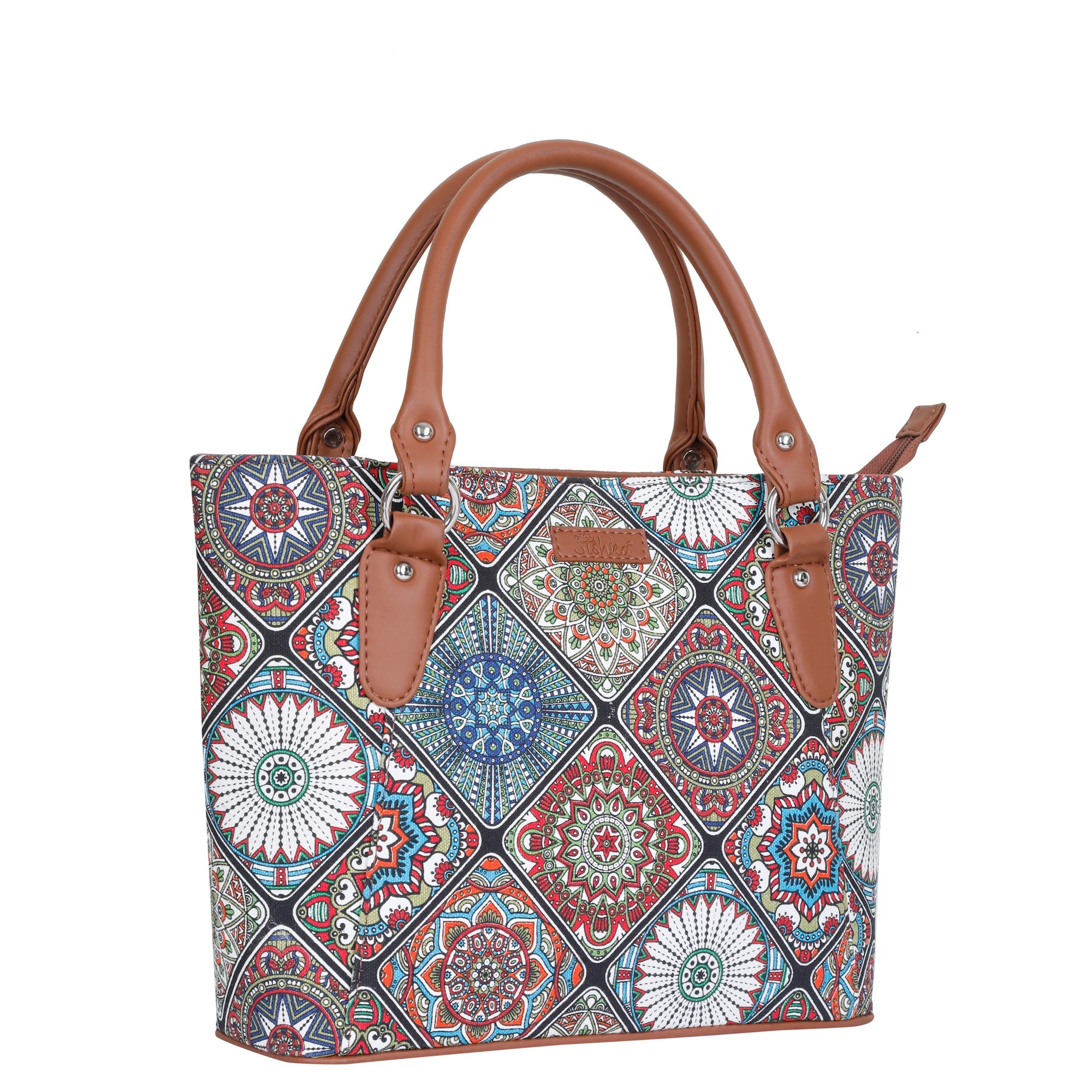 Sishka Multicolour Hand Bag – Canvas Tote & Shoulder Purse for Women’s Daily Use