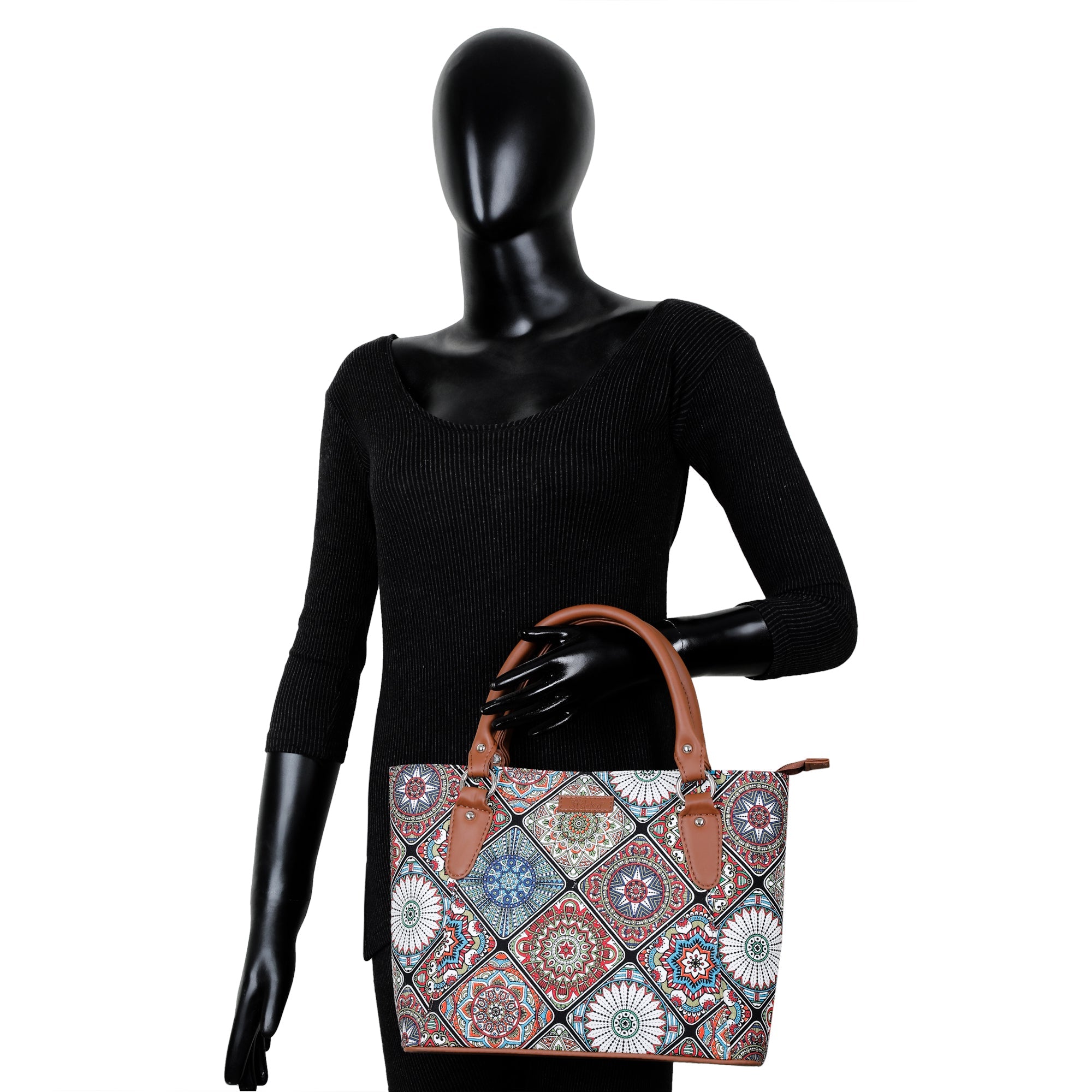 Sishka Multicolour Hand Bag – Canvas Tote & Shoulder Purse for Women’s Daily Use