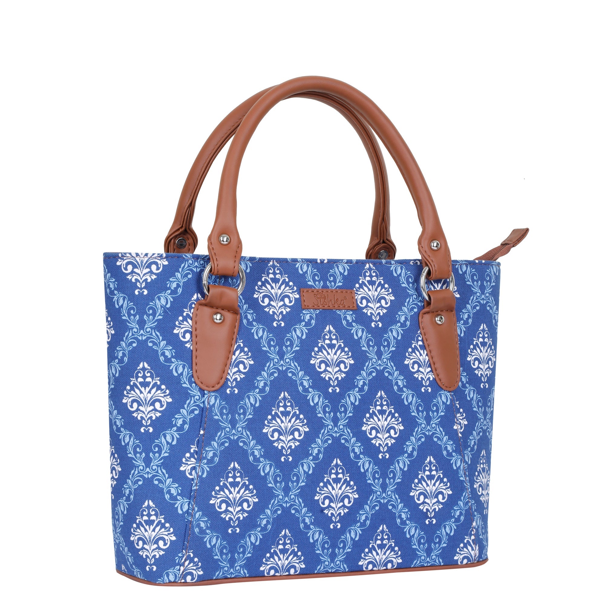 Sishka Blue Hand Bag –Stylish Canvas Shoulder Tote for Women’s Travel & Work Use