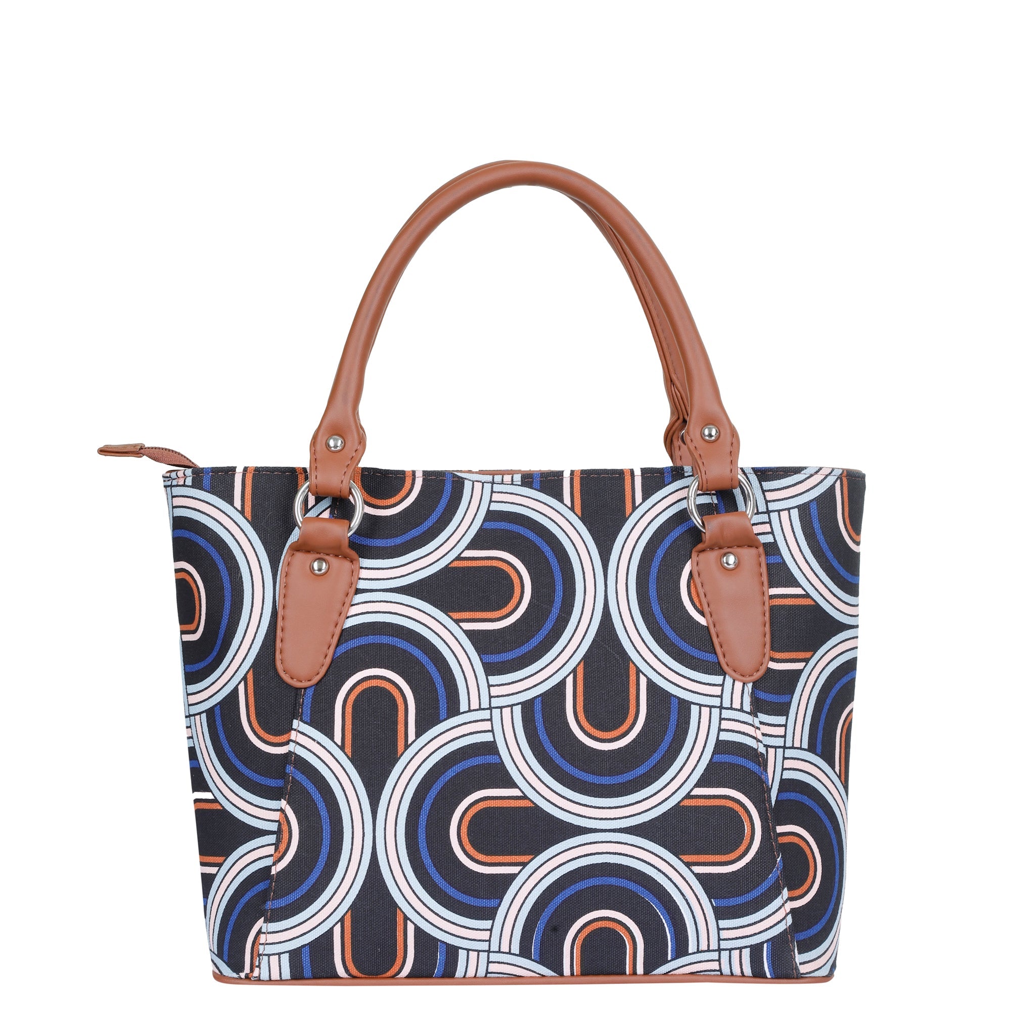 Sishka Abstract Hand Bag – Canvas Satchel & Top Handle Bag for Ladies Daily Use