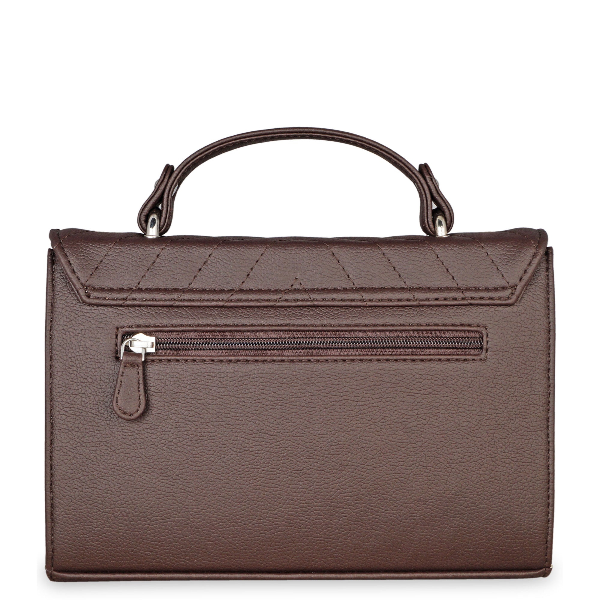 Brown Quilted Shoulder Sling Bag – Elegant Women’s Handbag with Chain Strap