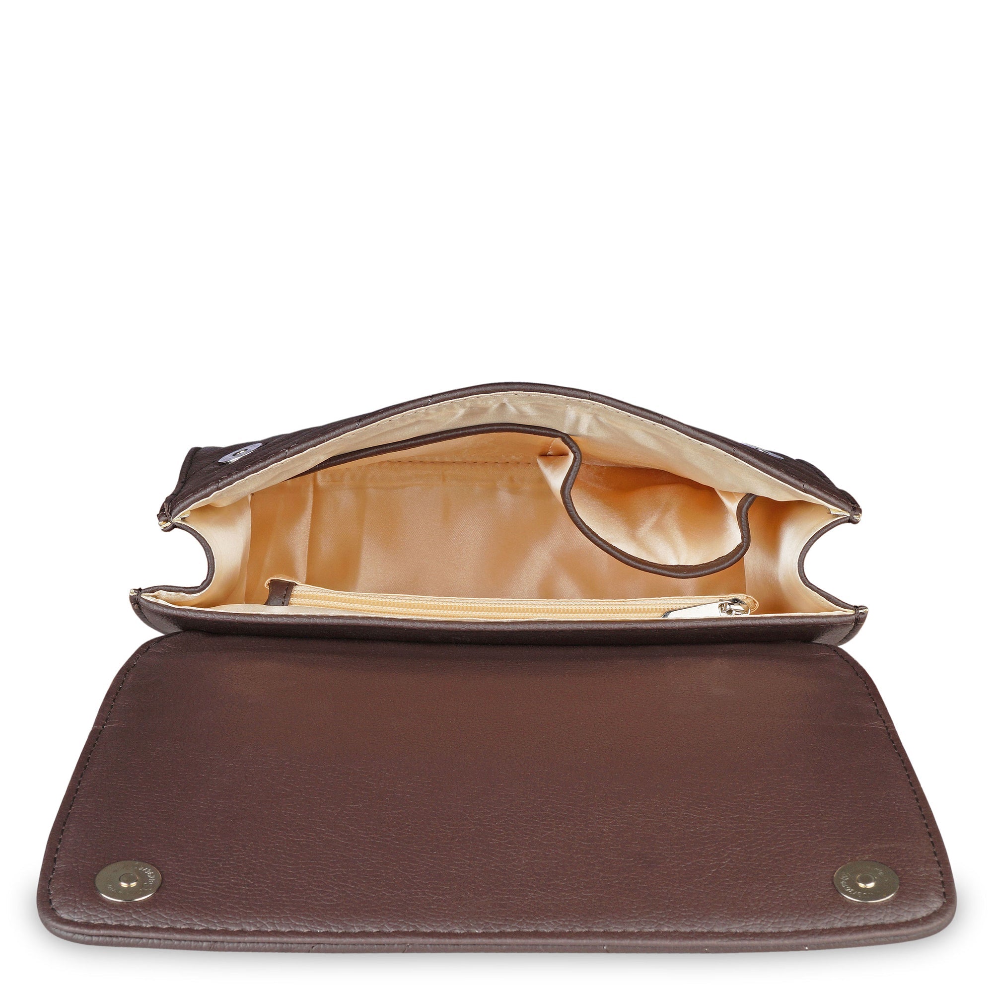 Brown Quilted Shoulder Sling Bag – Elegant Women’s Handbag with Chain Strap
