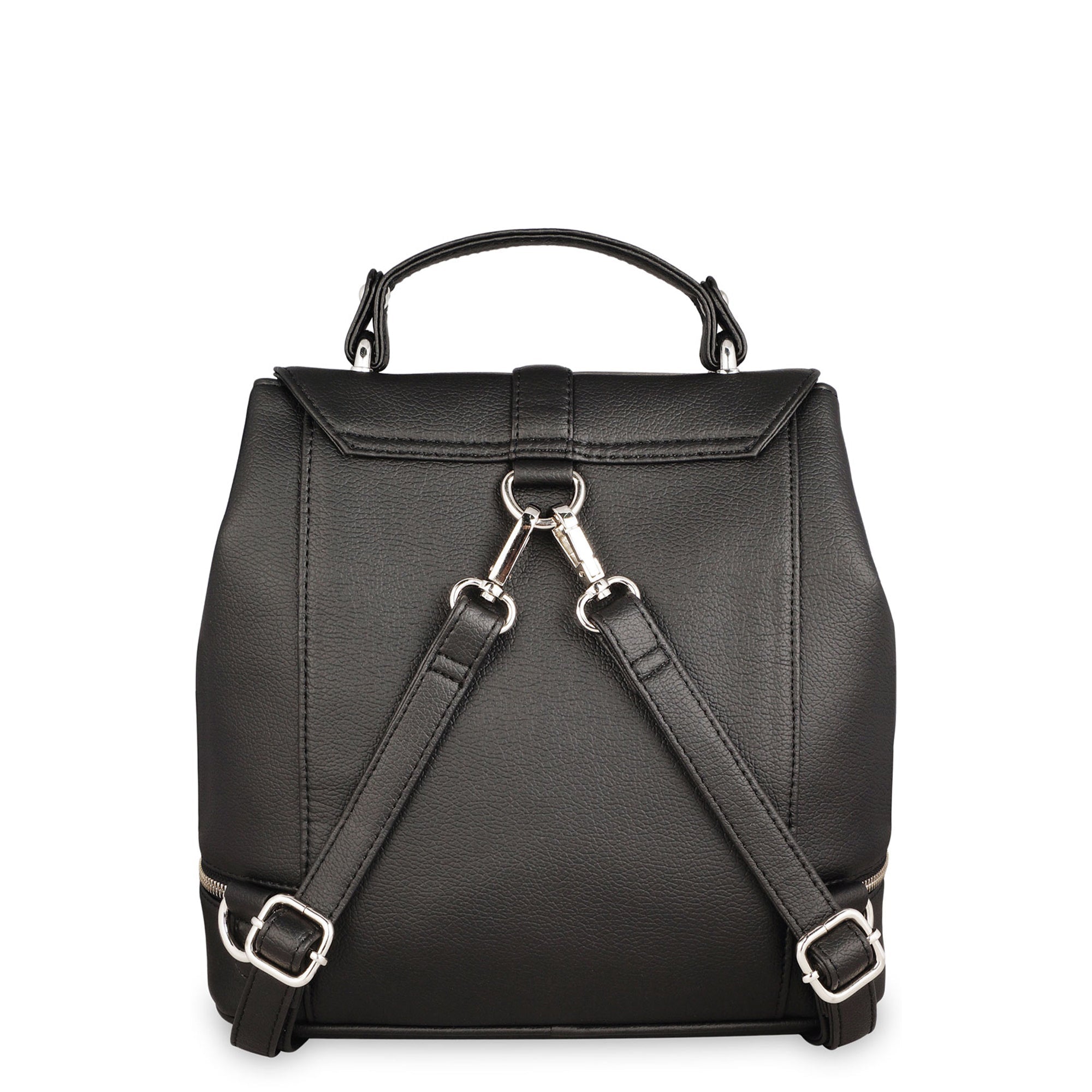 Black Leather Backpack Purse for Women – Handbag & Shoulder Bag for Work