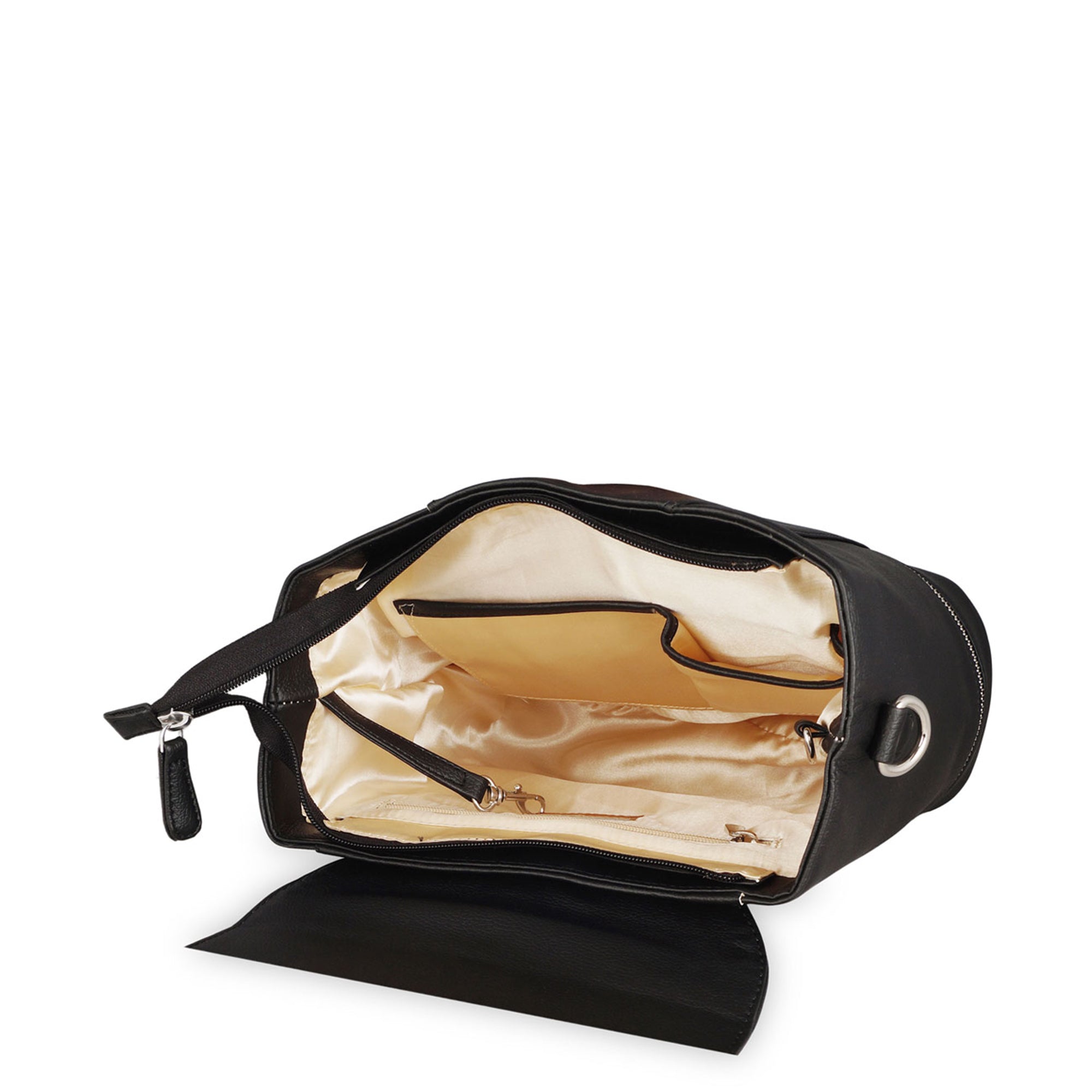 Black Leather Backpack Purse for Women – Handbag & Shoulder Bag for Work