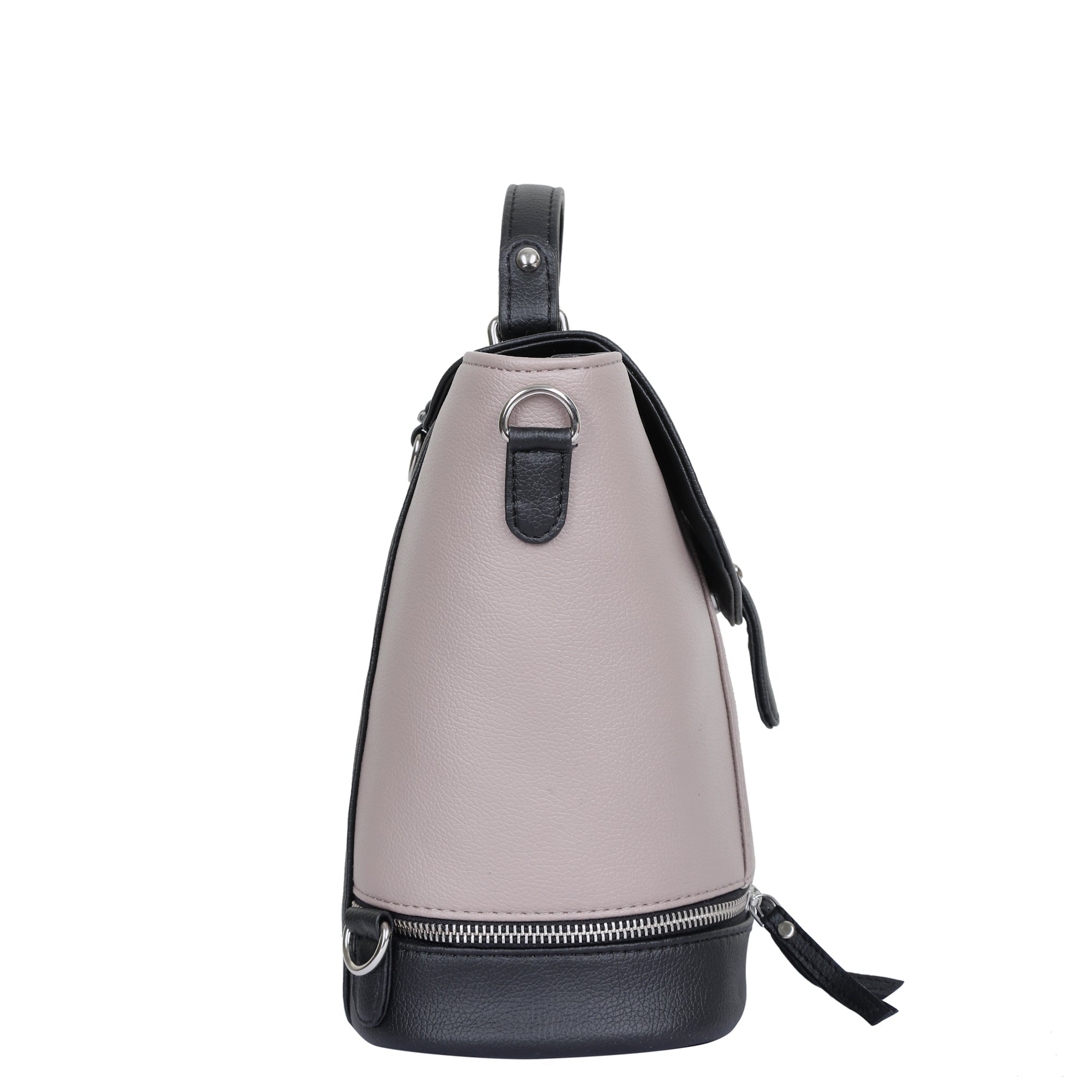 Mauve Women’s Fashion Backpack – Leather Shoulder Purse for Office