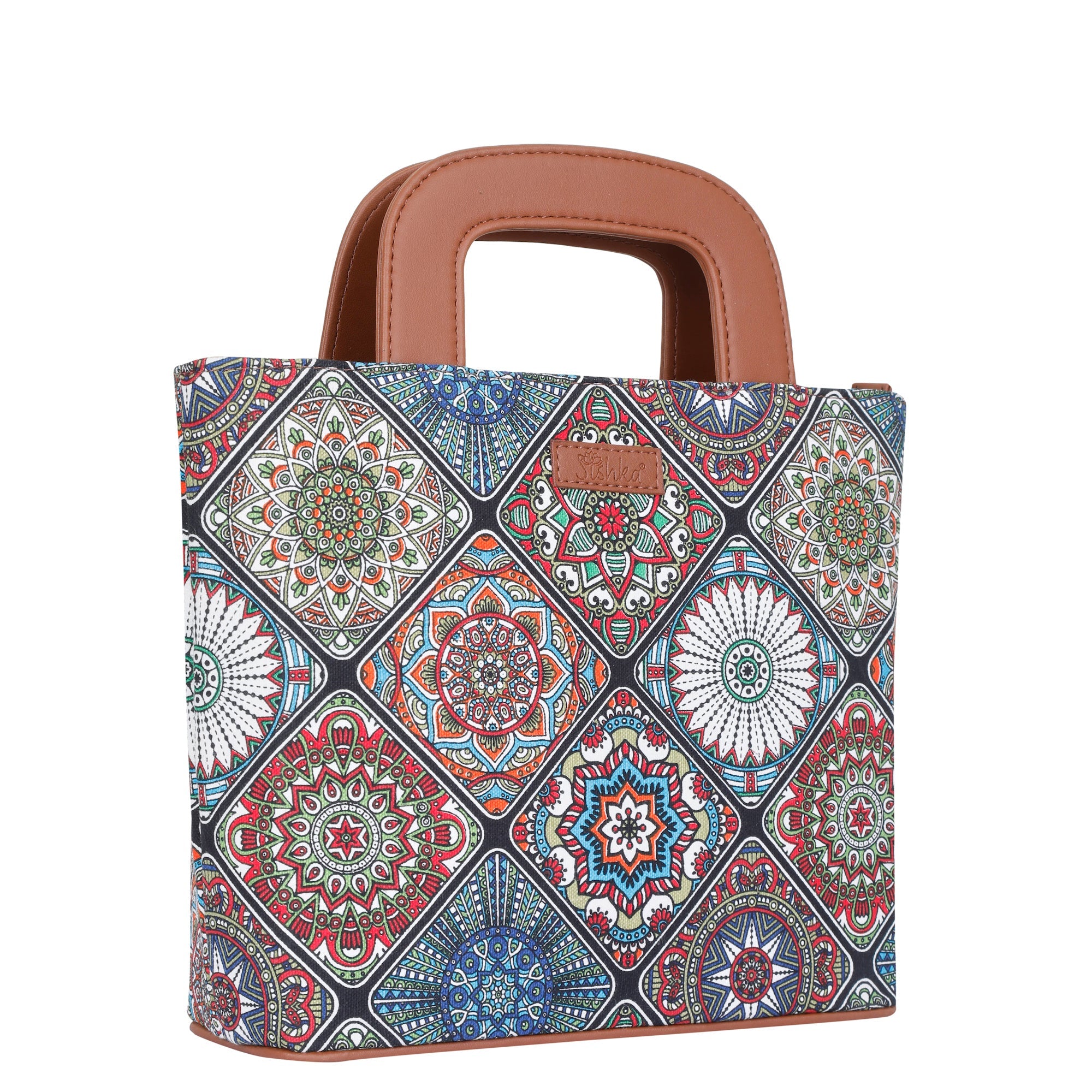 Sishka Multicolour Hand Bag – Canvas Shoulder Purse for Women’s Travel & Work