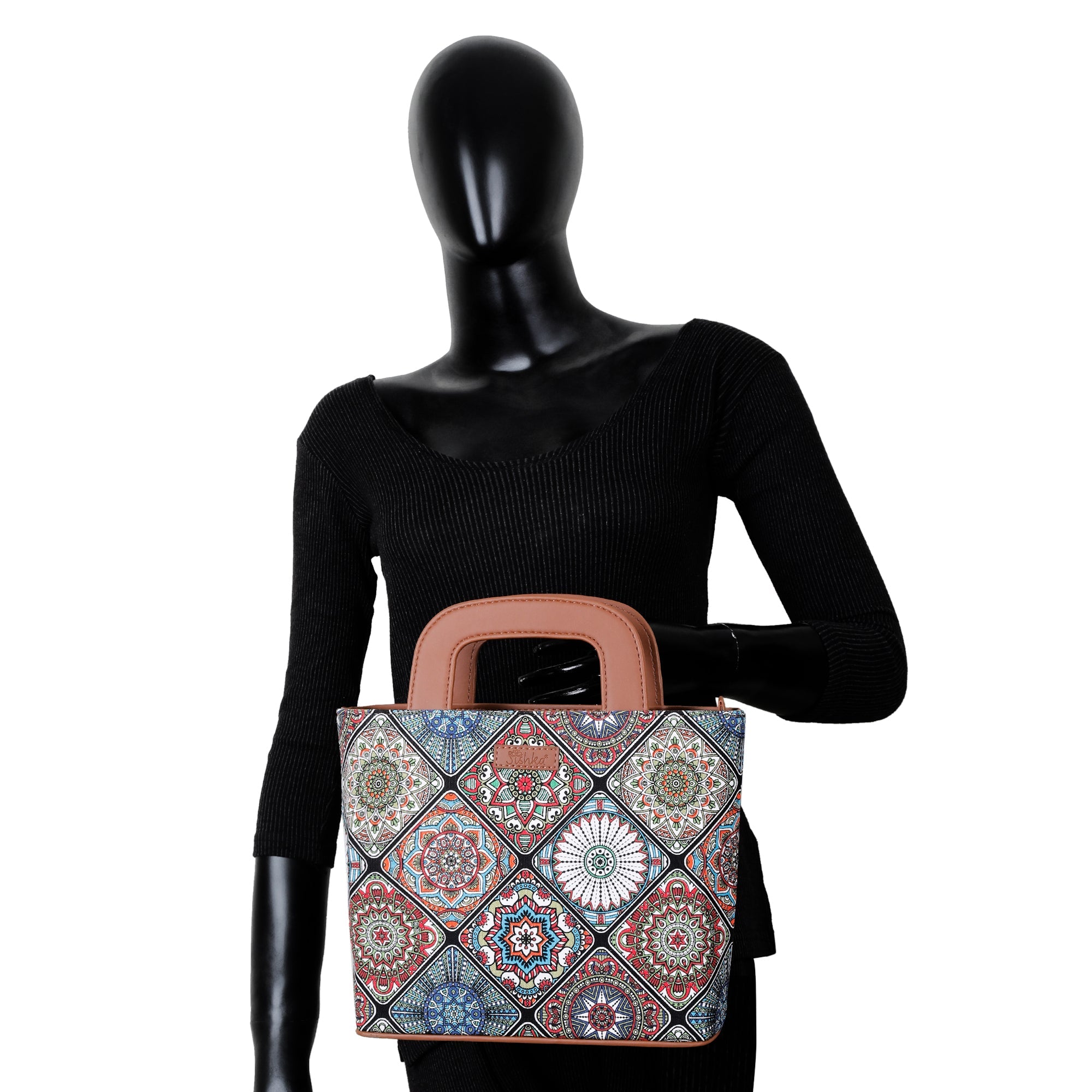 Sishka Multicolour Hand Bag – Canvas Shoulder Purse for Women’s Travel & Work