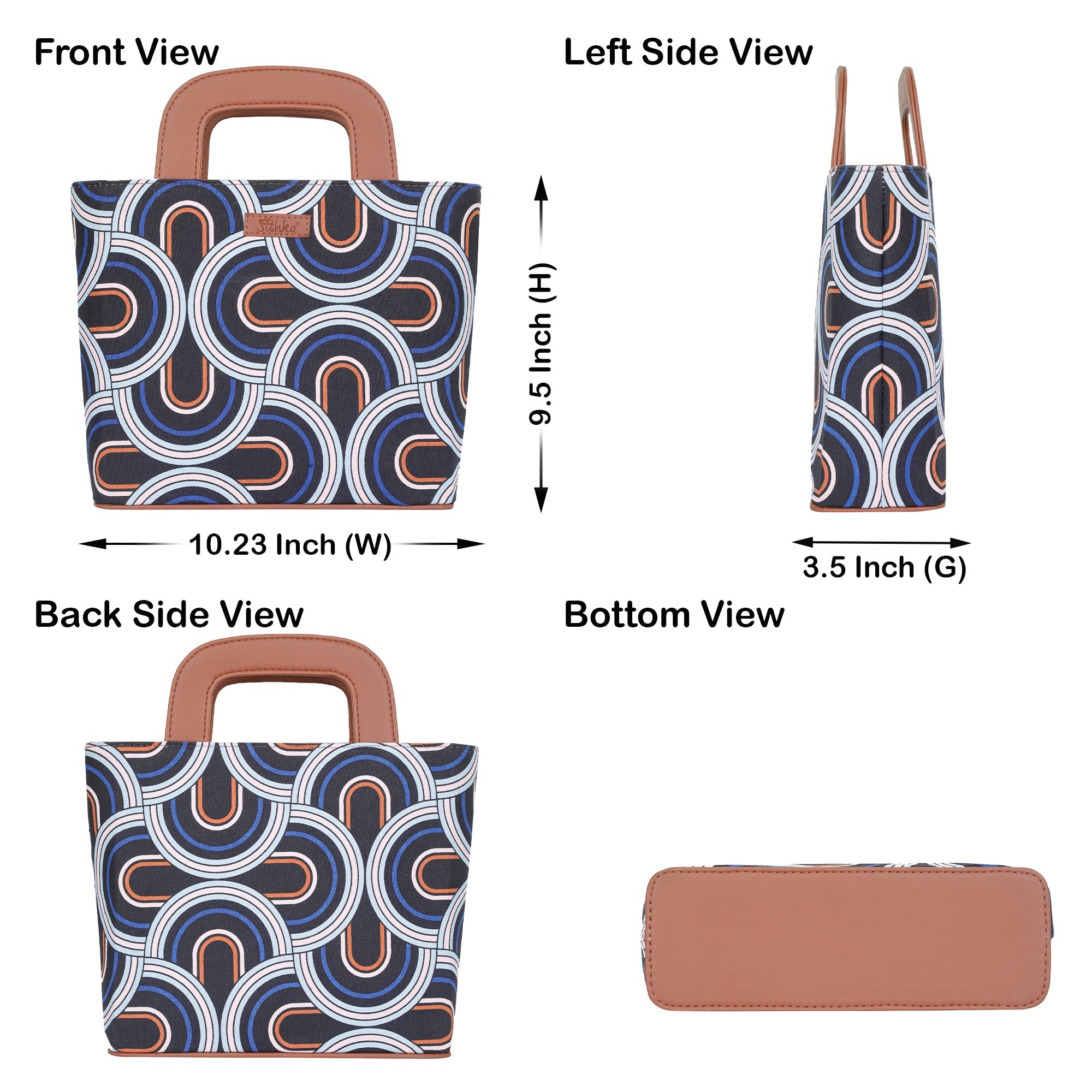 Sishka Abstract Print Hand Bag –Shoulder Tote Bags for Women - Travel, Daily Use