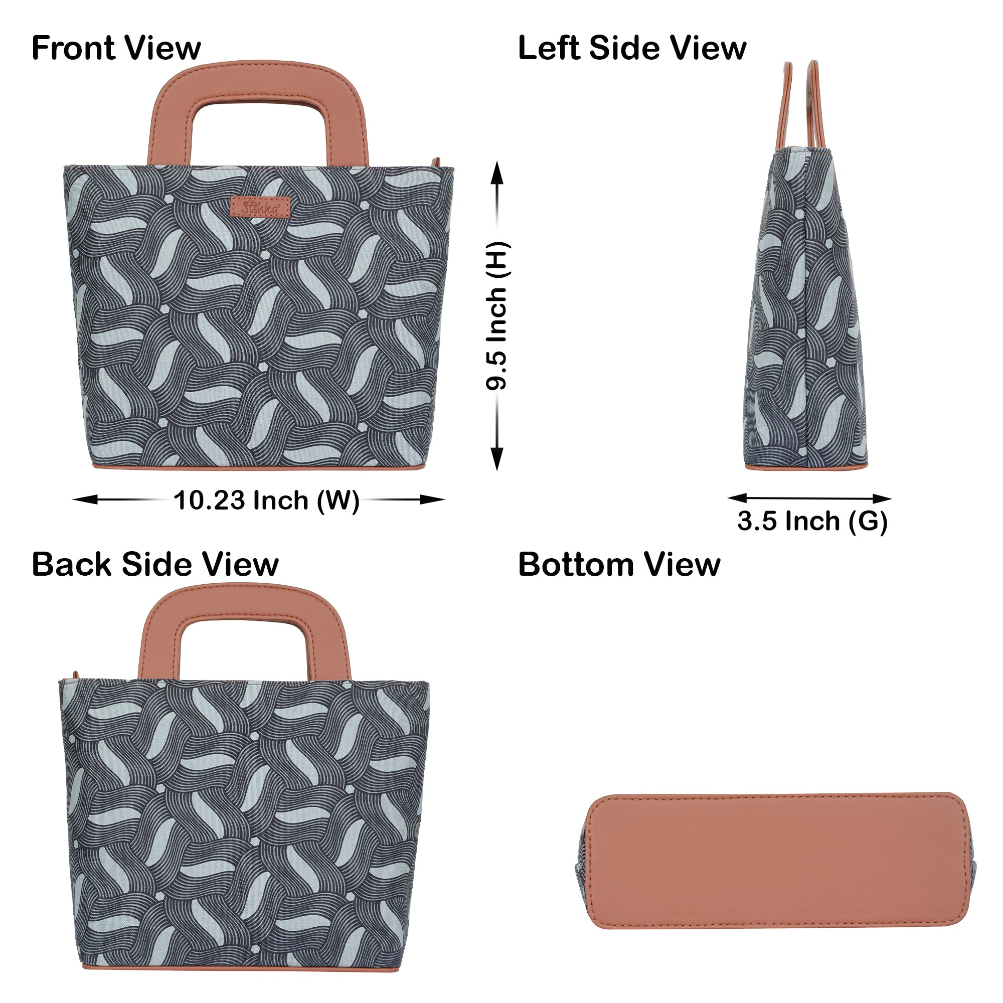 Sishka Olive Green Hand Bag – Canvas Satchel for Ladies’ Office & Casual Days