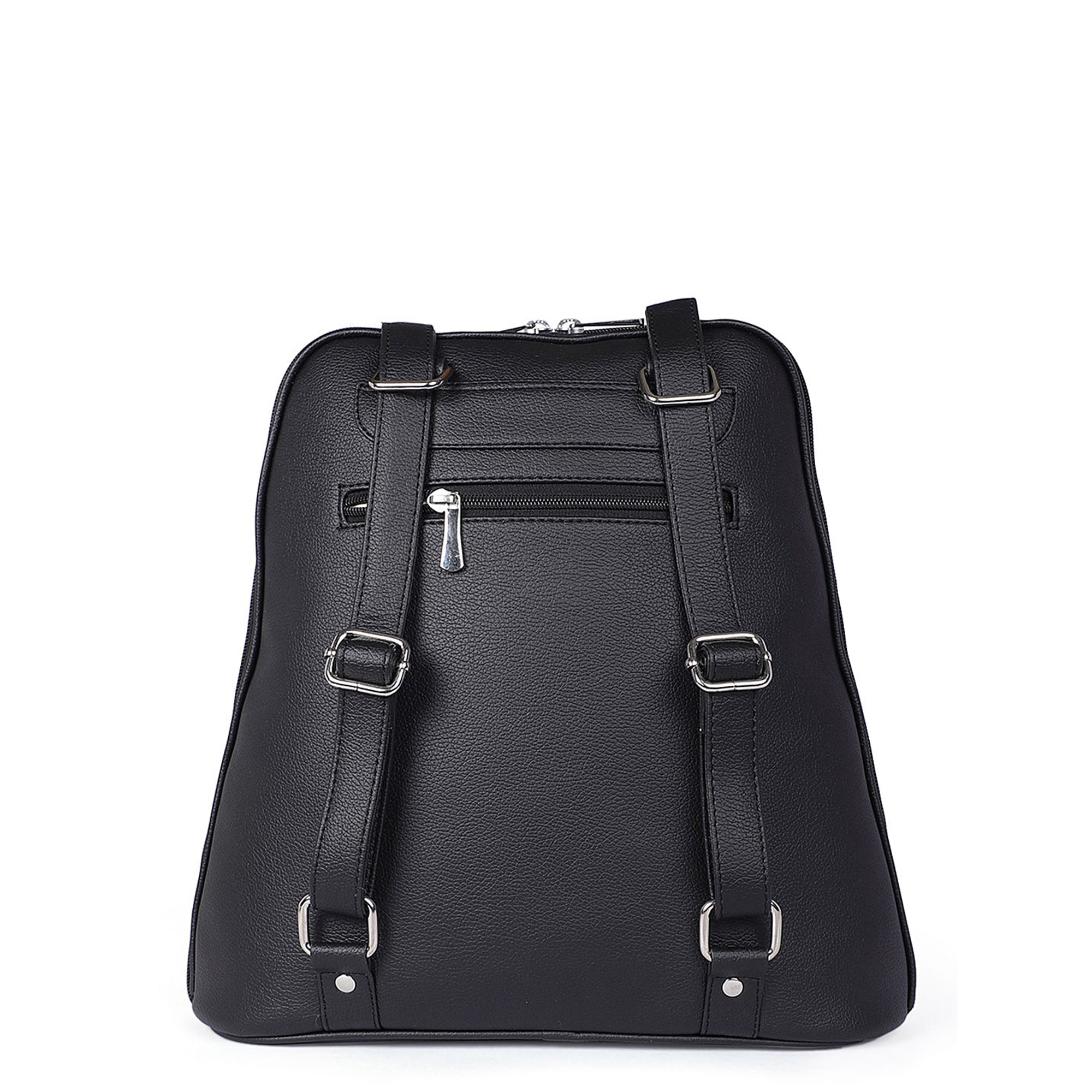 Black Leather Backpack Purse for Women – Handbag & Shoulder Bag for Work