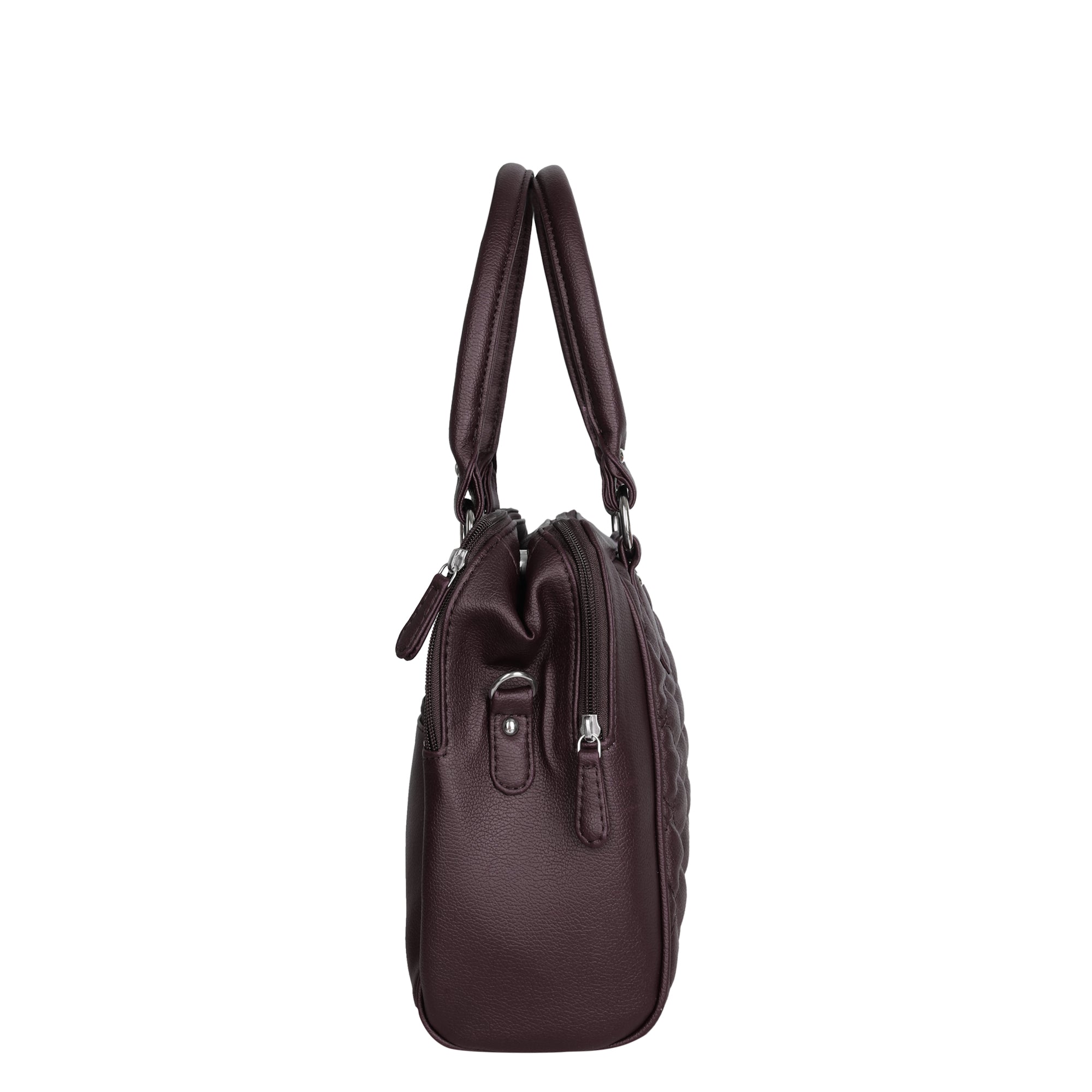 Brown Vegan Leather Handbag – Women’s Top Handle Satchel with Shoulder Strap