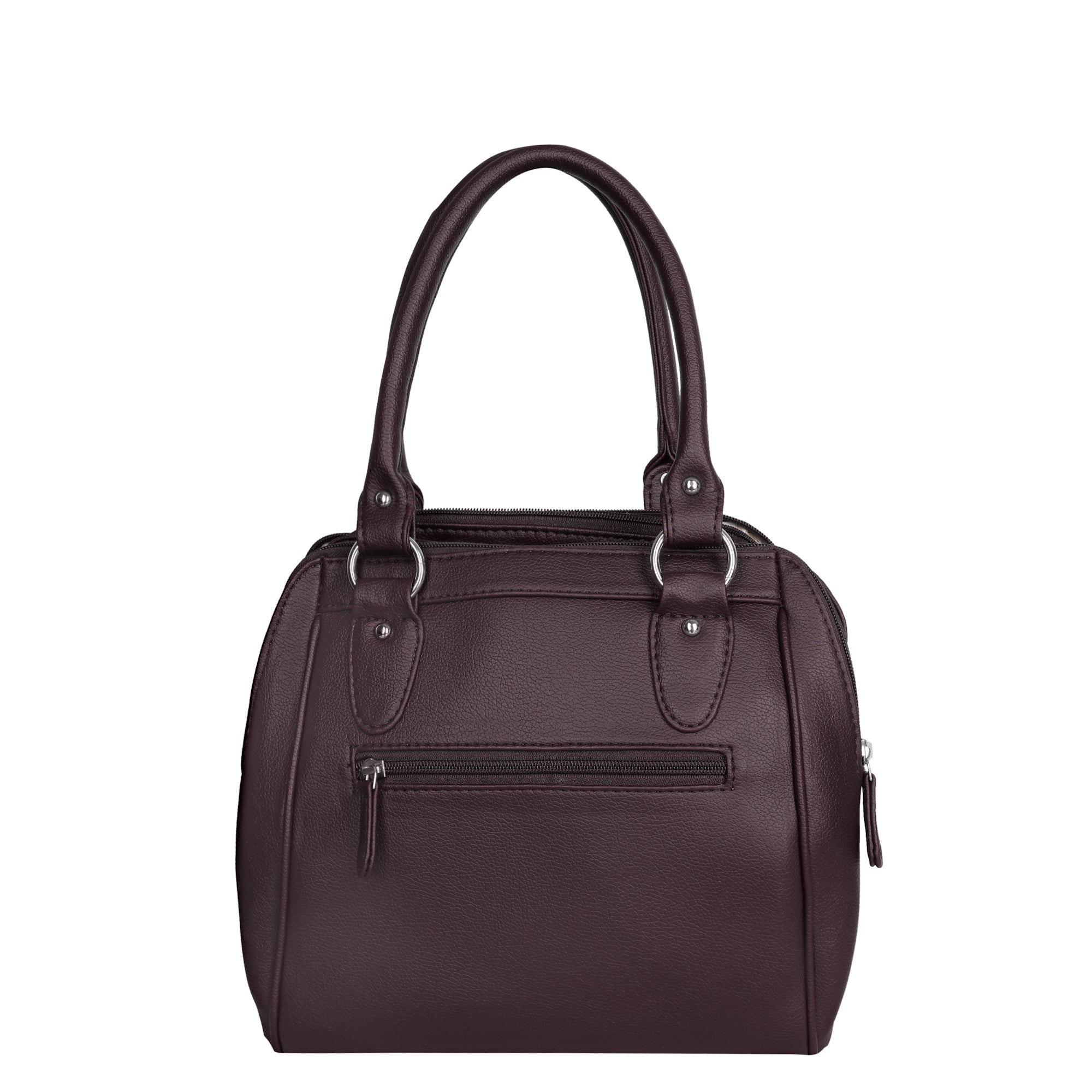 Brown Vegan Leather Handbag – Women’s Top Handle Satchel with Shoulder Strap