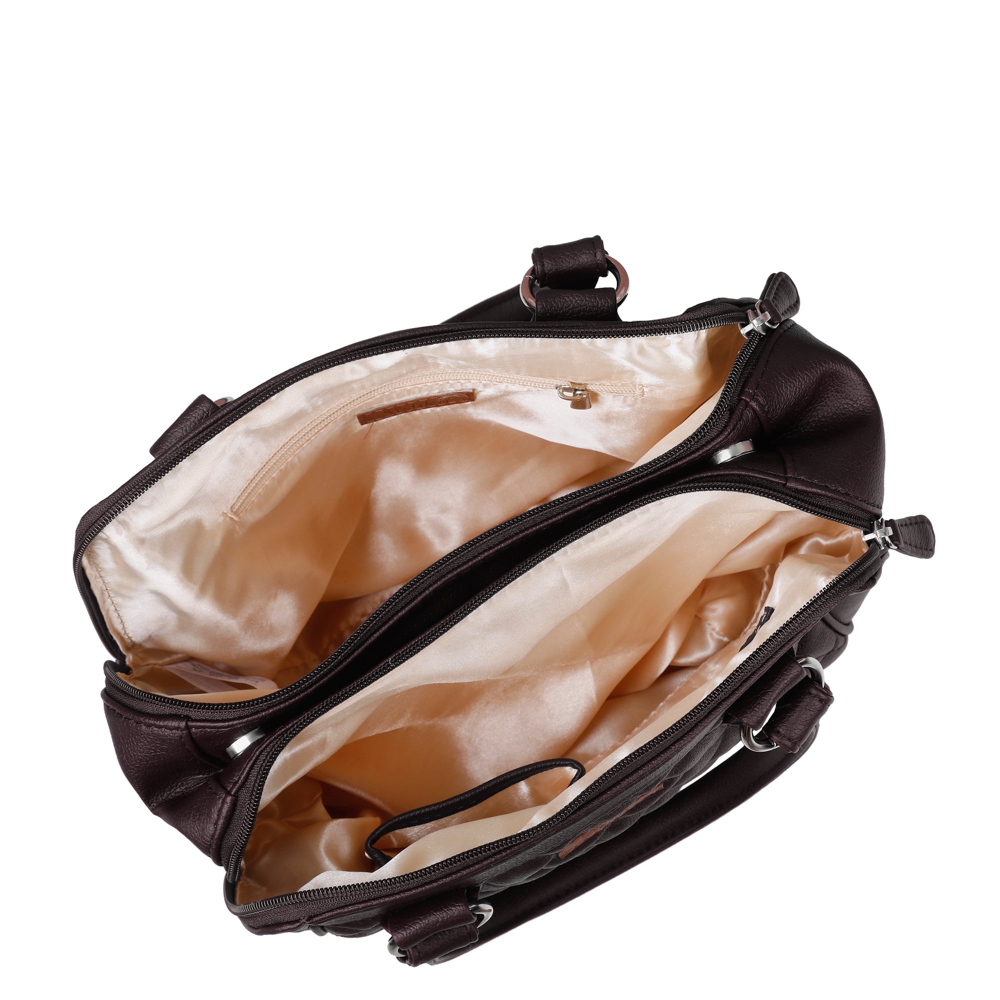 Brown Vegan Leather Handbag – Women’s Top Handle Satchel with Shoulder Strap