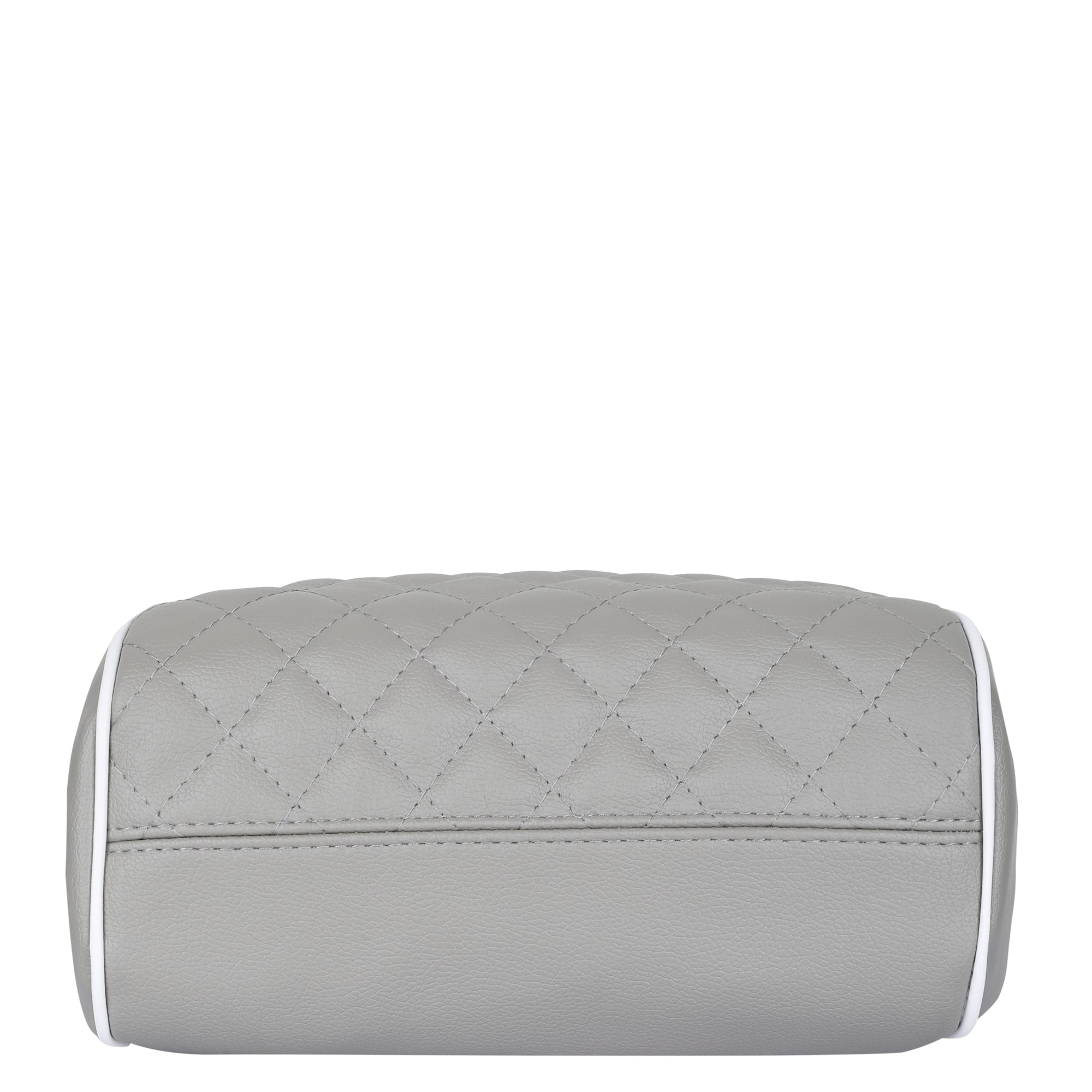 Grey Vegan Leather Handbag – Women’s Top Handle Satchel with Shoulder Strap