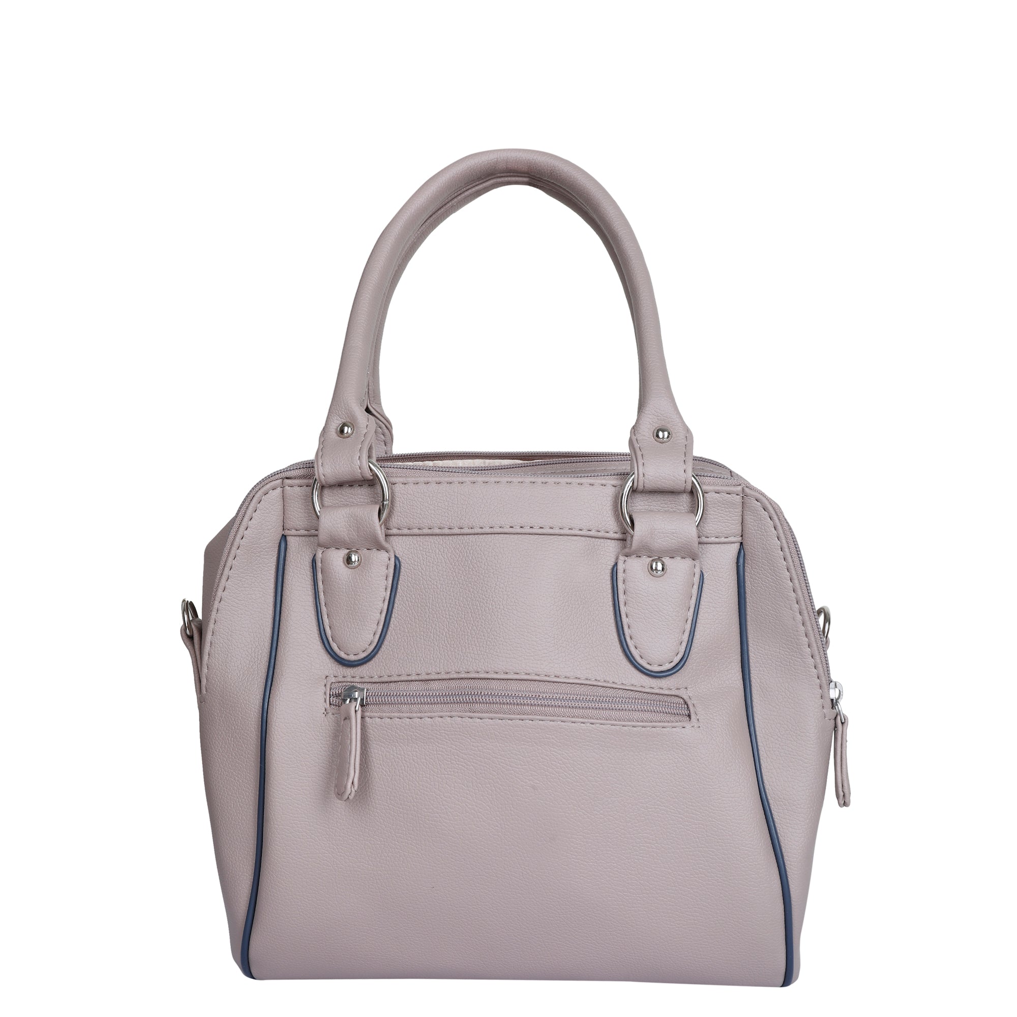 Mauve Vegan Leather Handbag – Women’s Top Handle Satchel with Shoulder Strap
