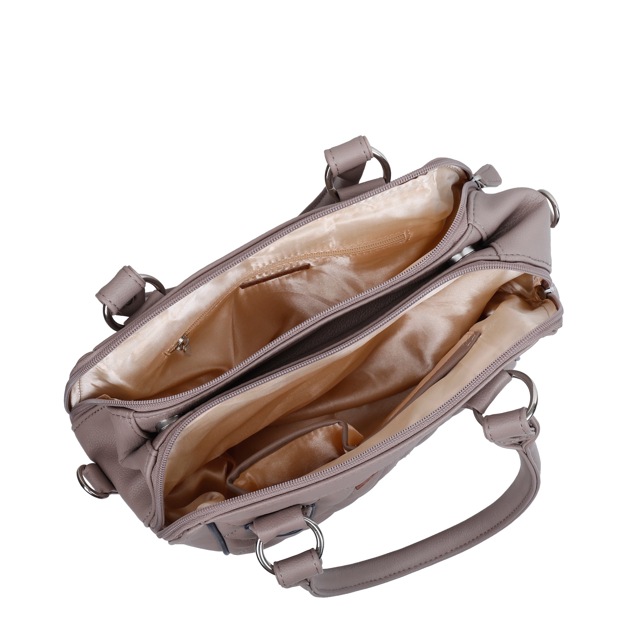 Mauve Vegan Leather Handbag – Women’s Top Handle Satchel with Shoulder Strap
