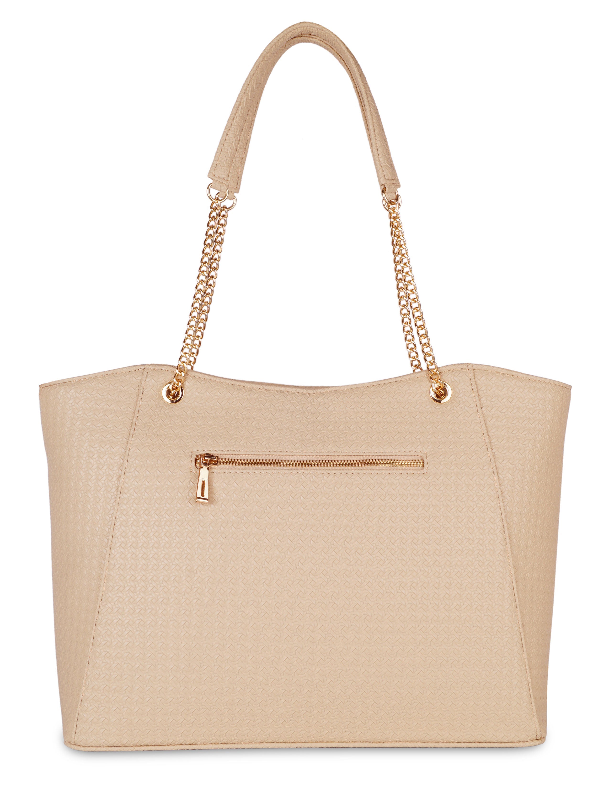 Sishka Beige Satchel Handbag for Women – Vegan Leather Top Handle Tote & Shoulder Bag