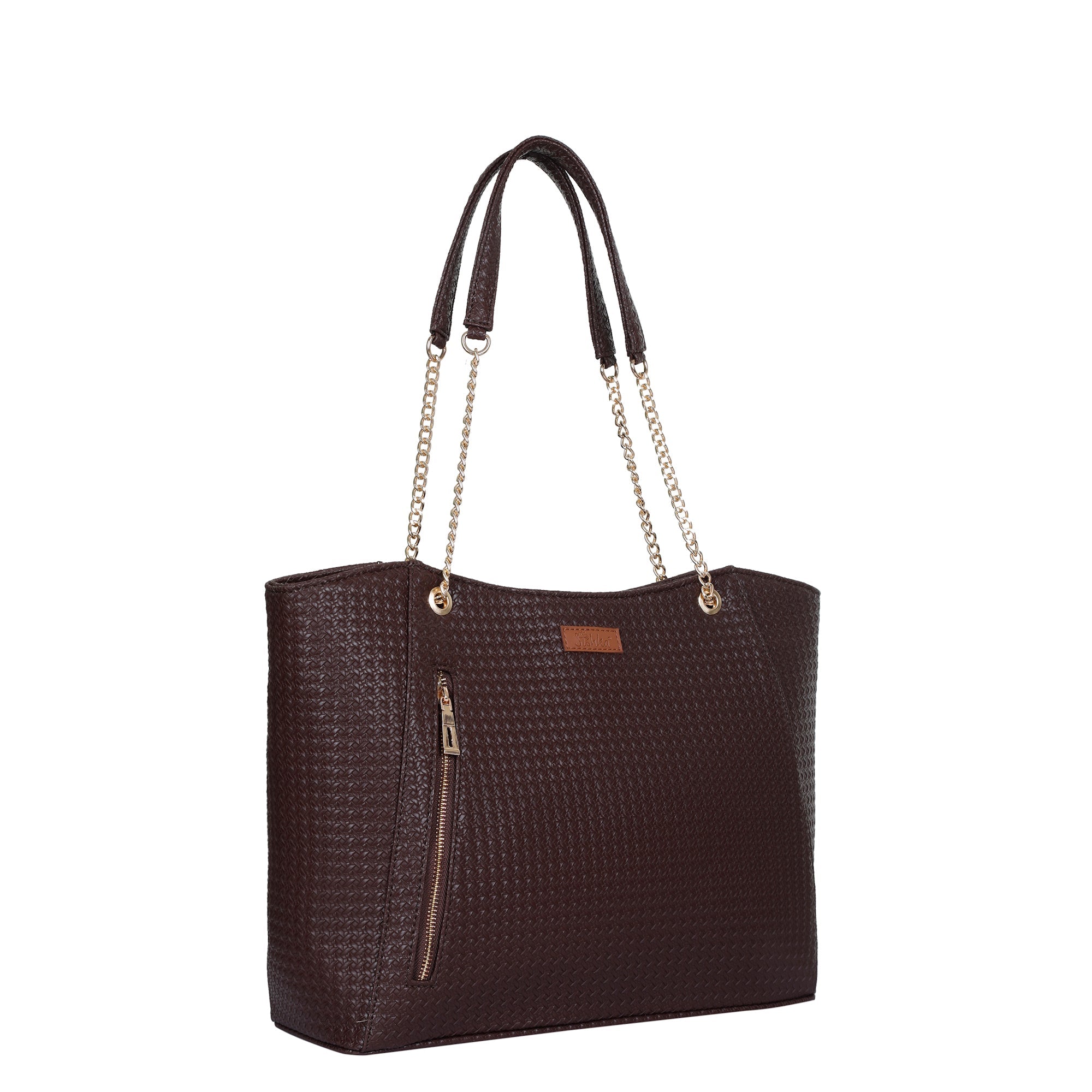 Sishka Brown Satchel Bag – Stylish Vegan Leather Tote Purse for Women with Top Handles