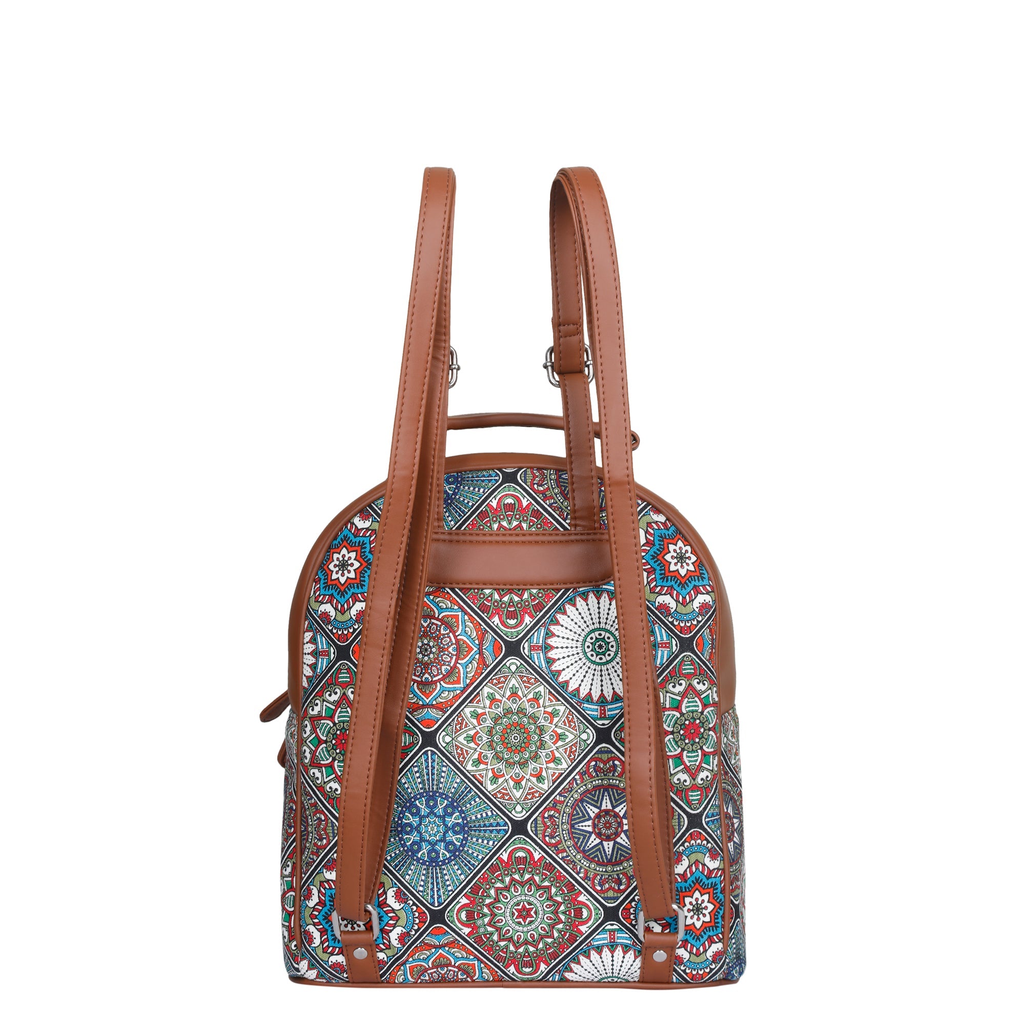 Multicolor Handcrafted Printed Backpack for Women – Shoulder Bag for Travel & Work