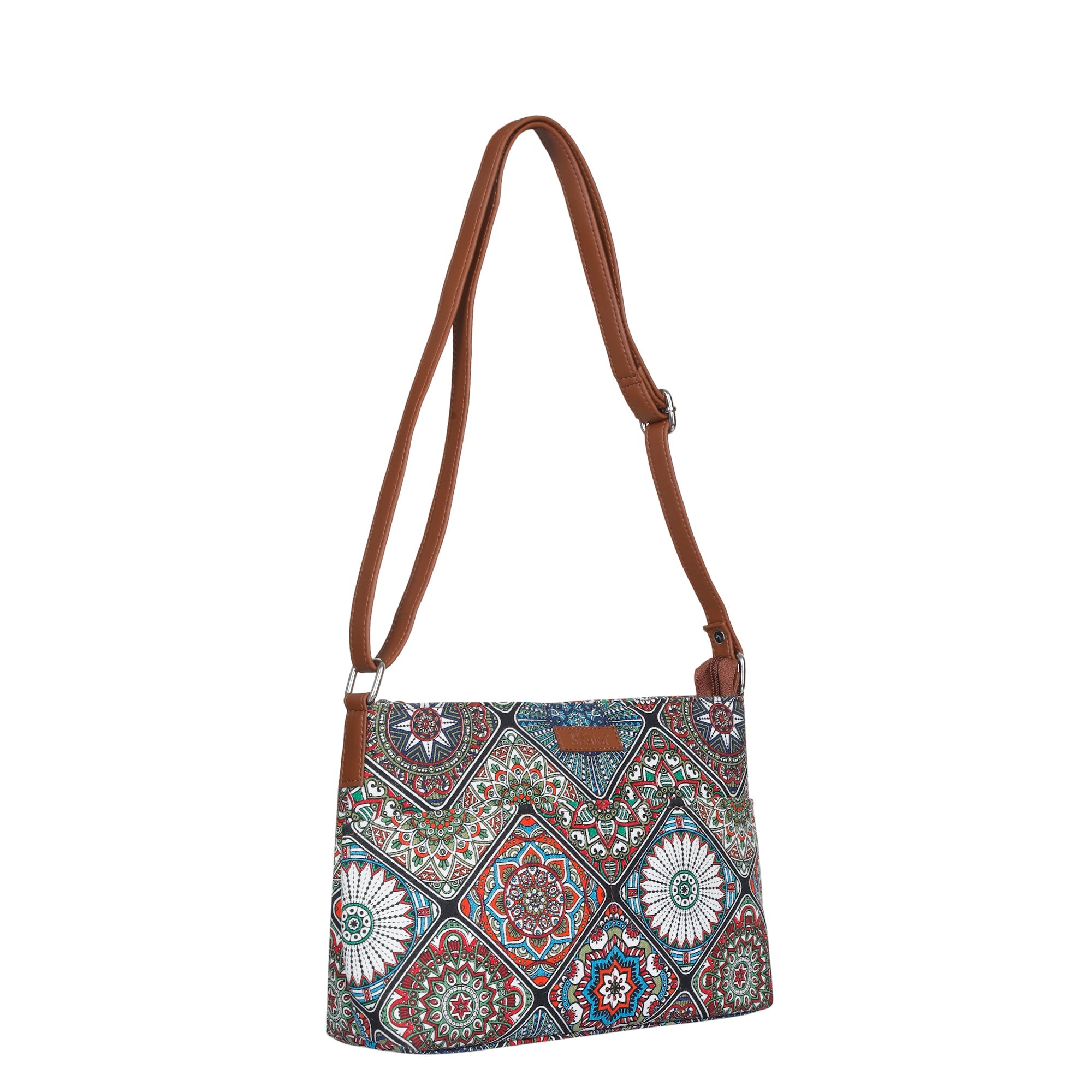 Sishka Multicolour Crossbody Sling Bag – Canvas Purse with Strap for Daily Use