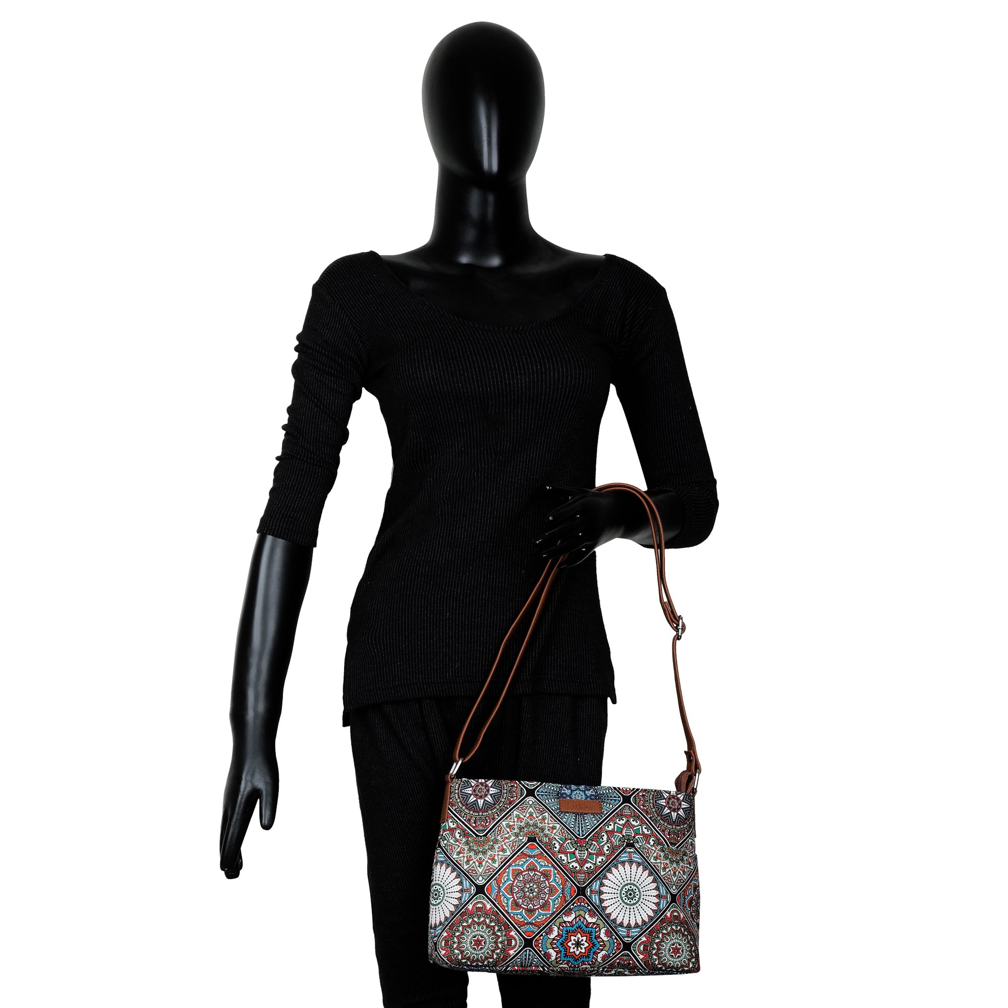 Sishka Multicolour Crossbody Sling Bag – Canvas Purse with Strap for Daily Use