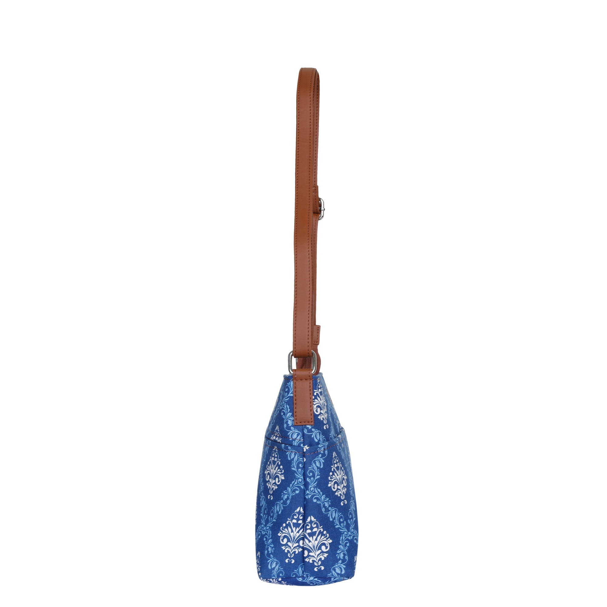 Sishka Blue Crossbody Sling Bag – Canvas Women Purse for Office & Everyday Use