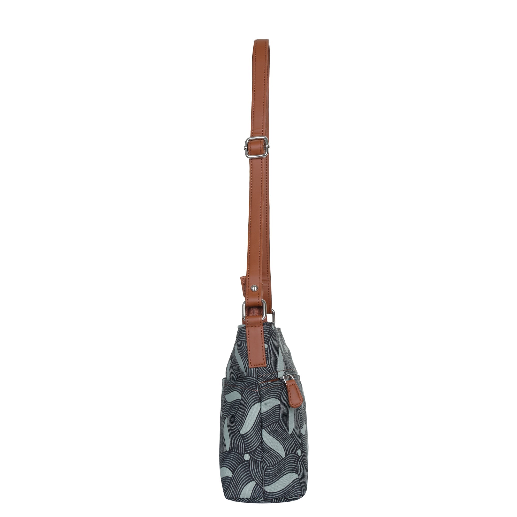 Sishka Olive Green Crossbody Sling Bag – Ladies Canvas Purse for Travel, Outings