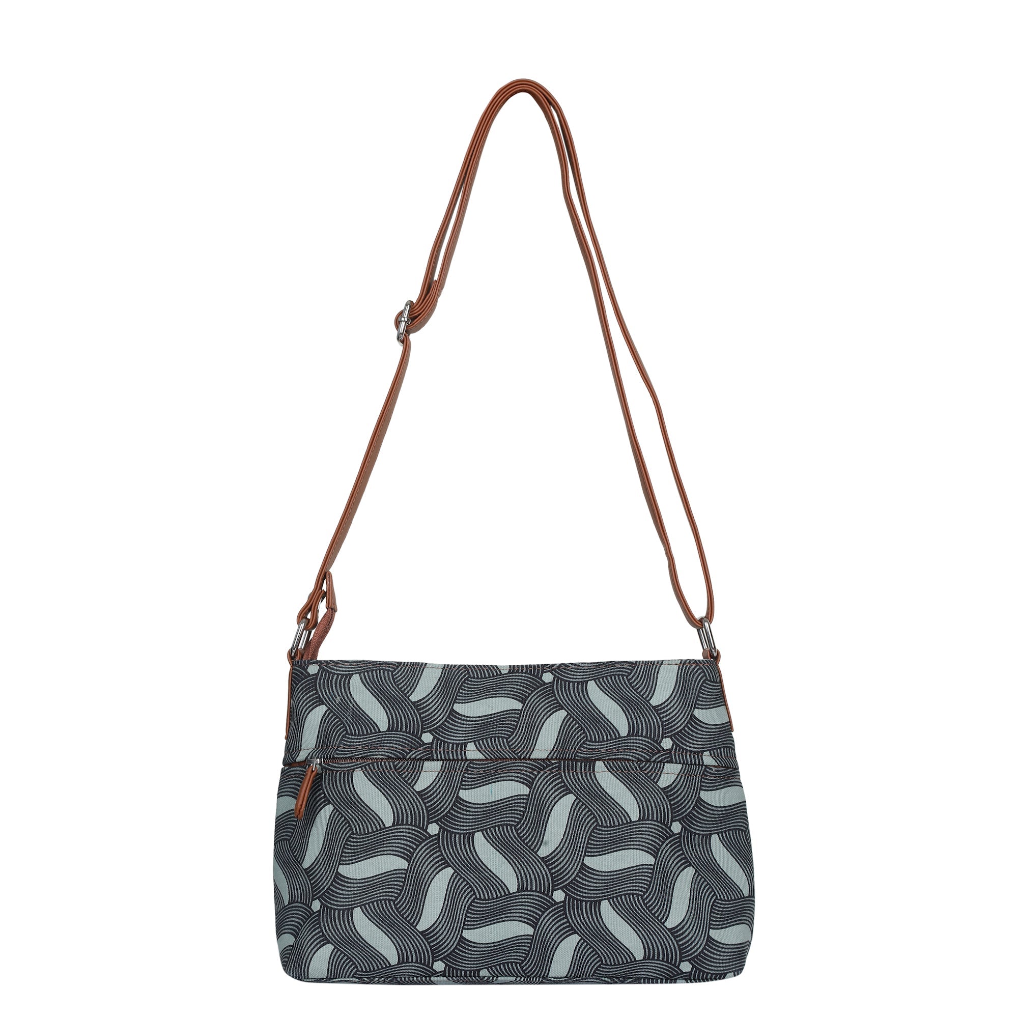 Sishka Olive Green Crossbody Sling Bag – Ladies Canvas Purse for Travel, Outings