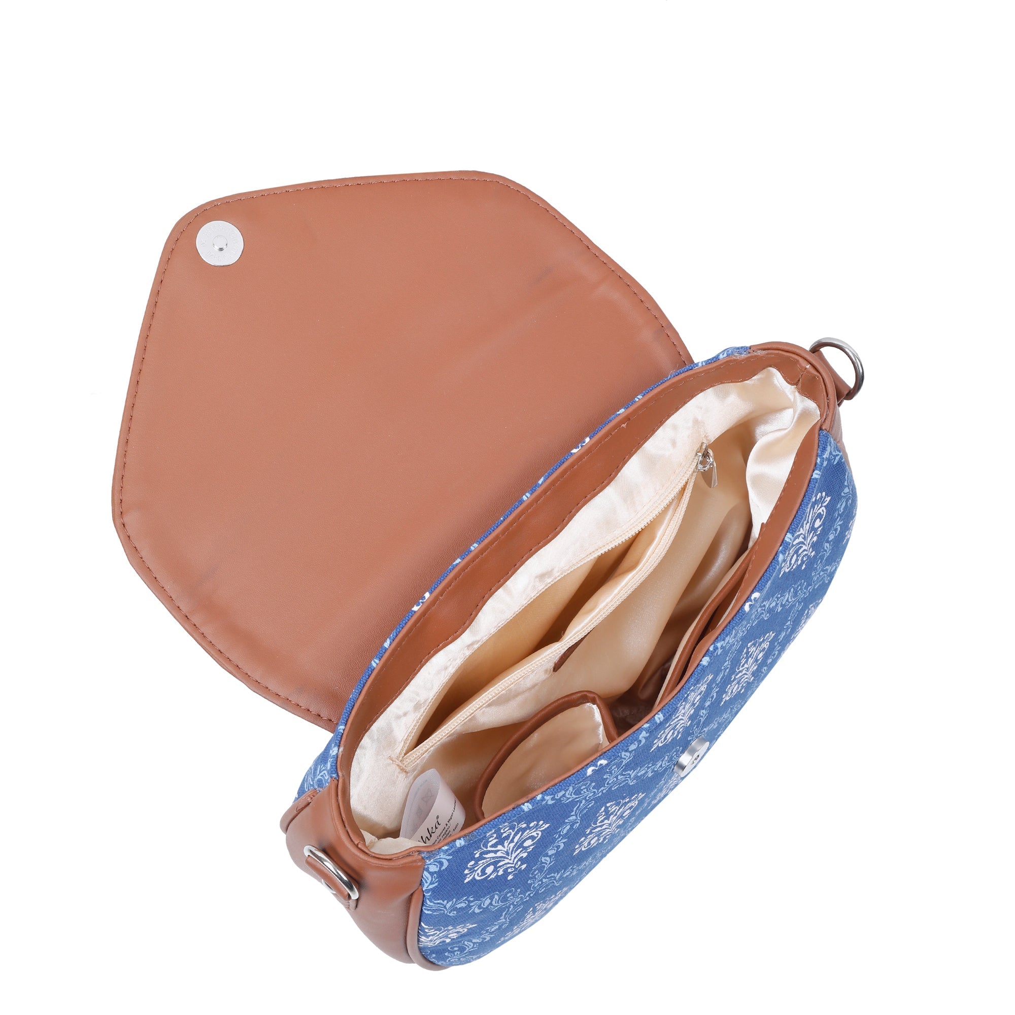 Sishka Blue Crossbody Sling Bag – Canvas Purse with Adjustable Strap for Women