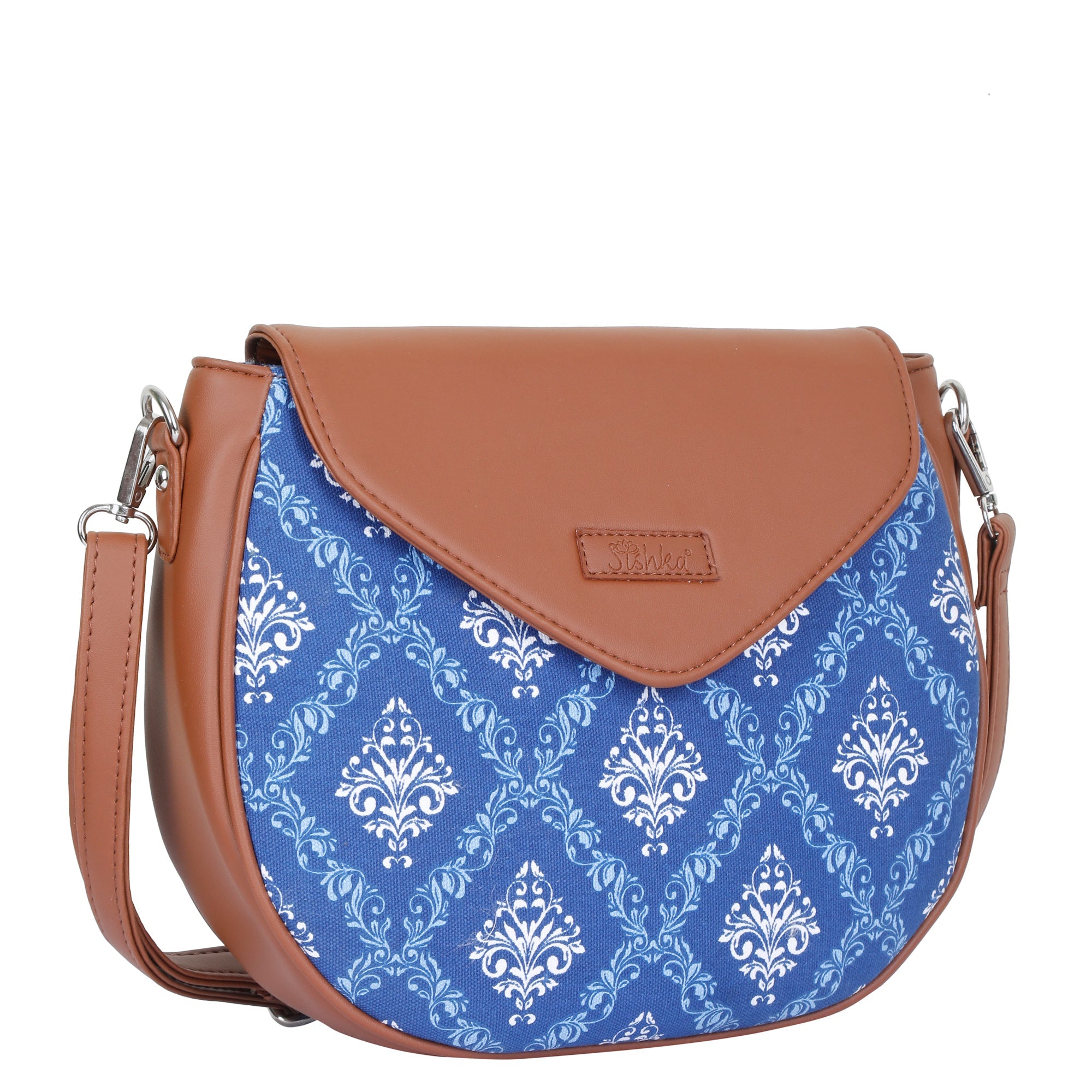 Sishka Blue Crossbody Sling Bag – Canvas Purse with Adjustable Strap for Women