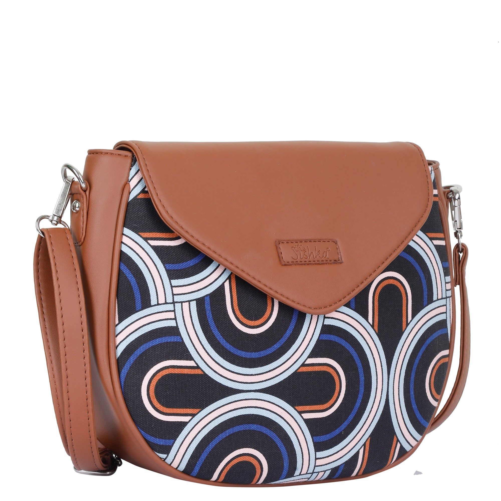 Sishka Abstract Crossbody Sling Bag – Canvas Shoulder Purse For Women