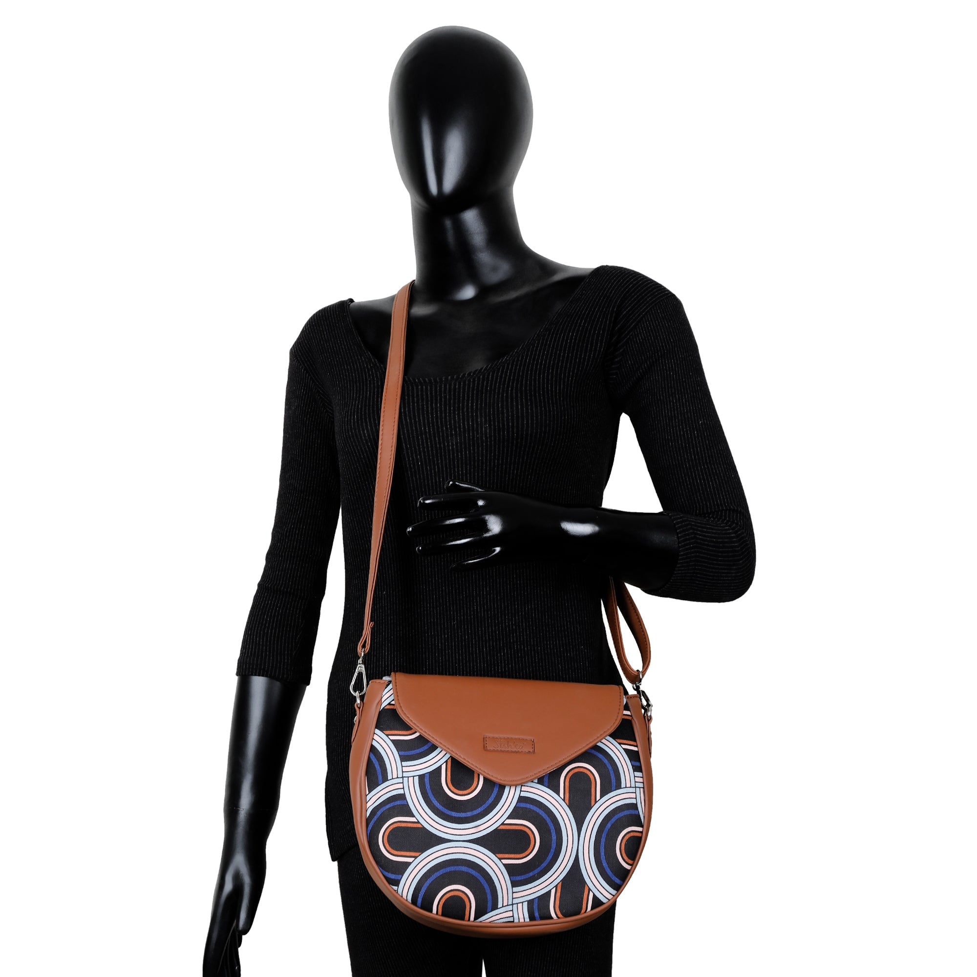 Sishka Abstract Crossbody Sling Bag – Canvas Shoulder Purse For Women