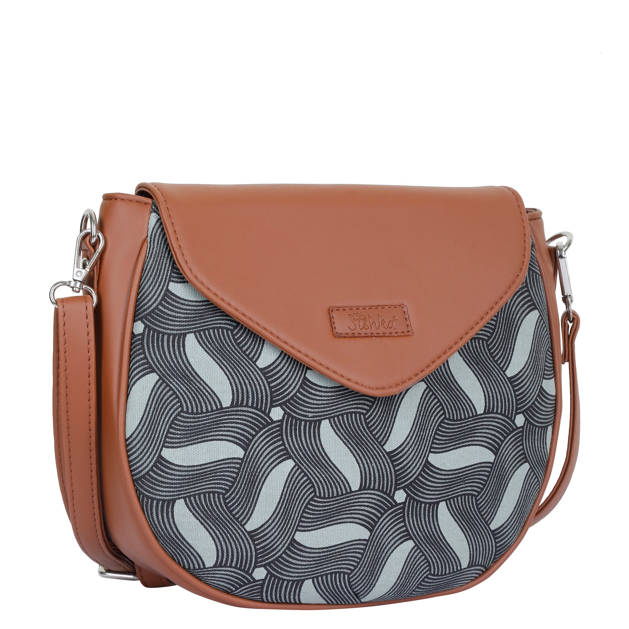 Sishka Olive Green Crossbody Sling Bag – Canvas Purse with Strap for Daily Use