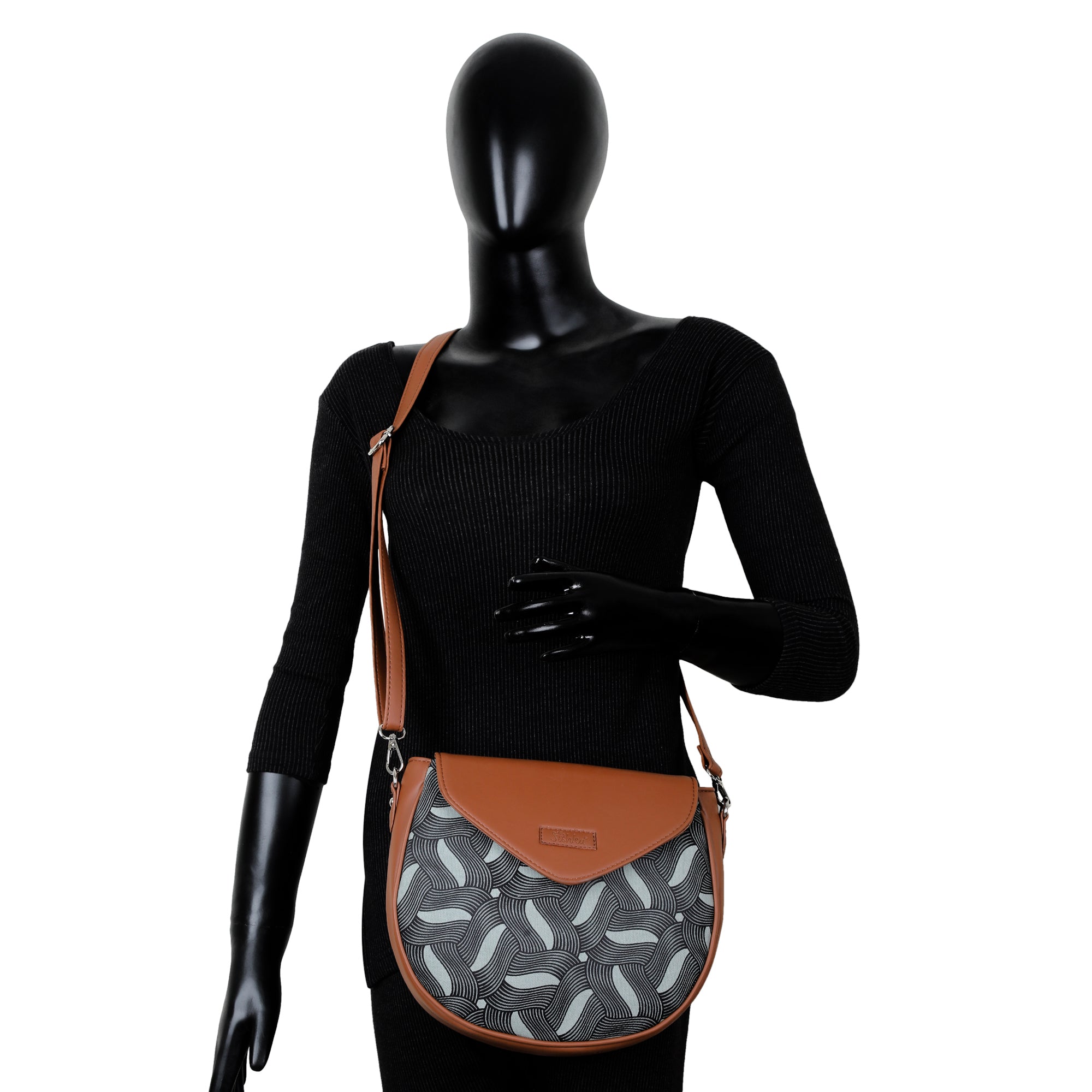 Sishka Olive Green Crossbody Sling Bag – Canvas Purse with Strap for Daily Use