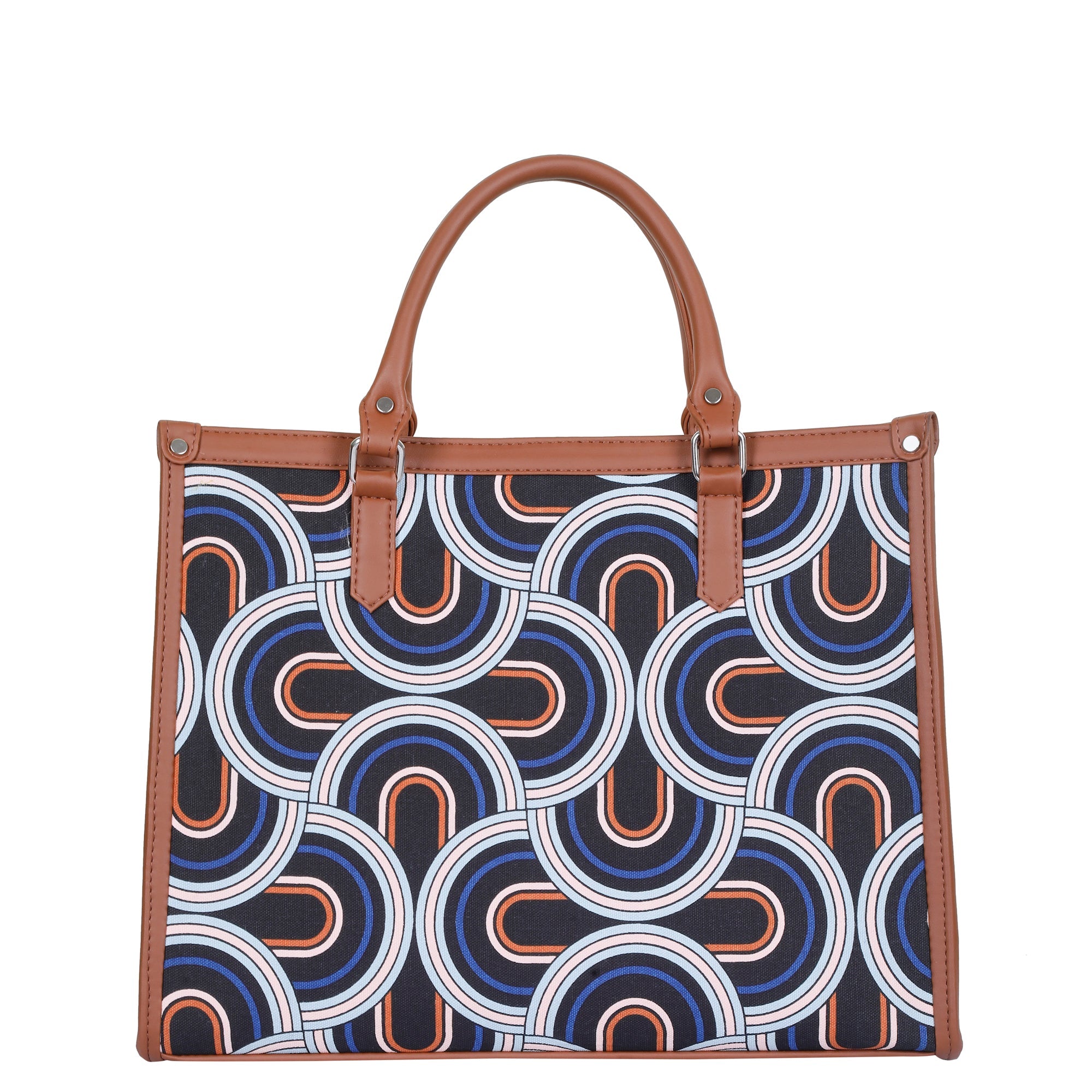 Abstract Handcrafted Printed Laptop Bag – Stylish Satchel for Women’s Work & Travel Use
