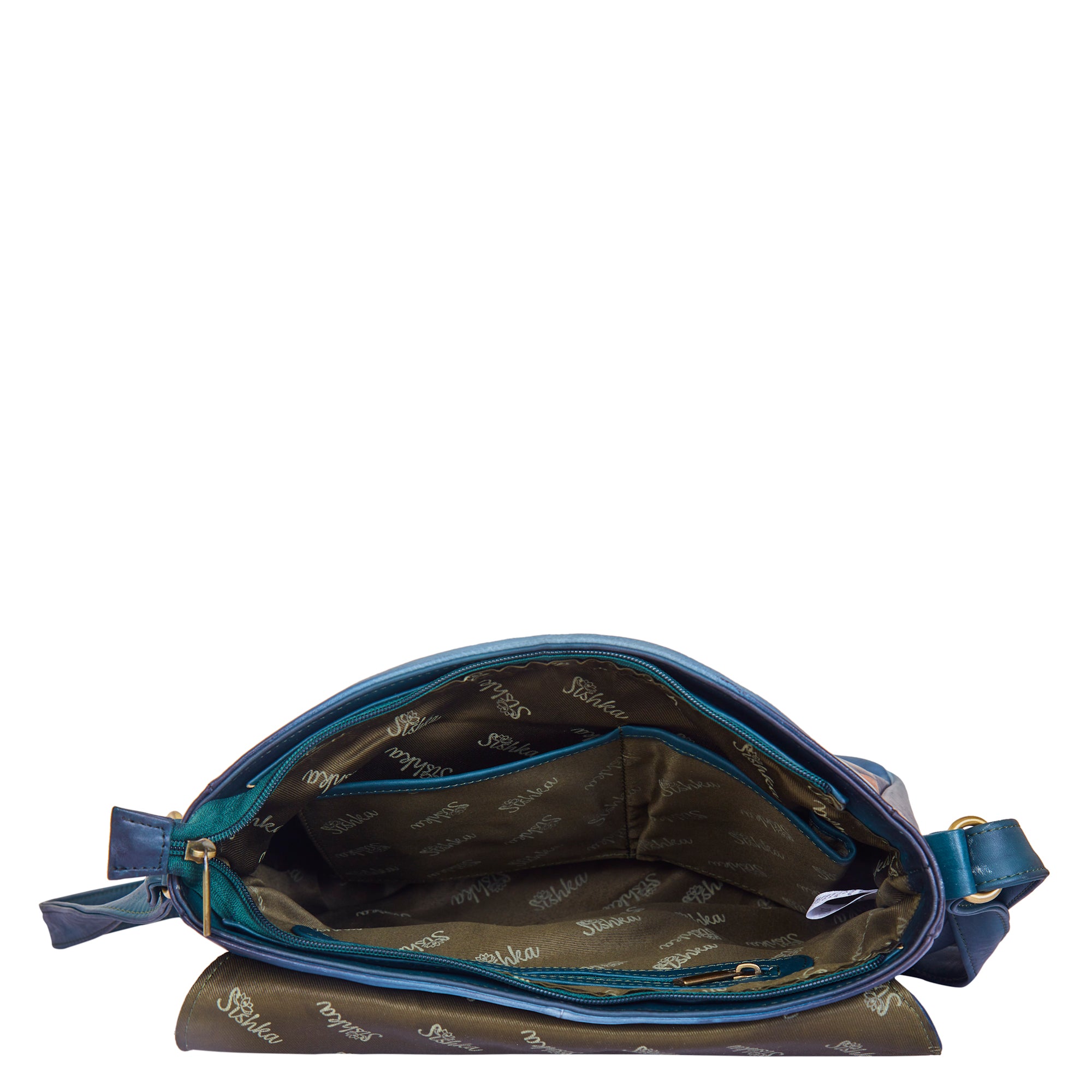 Women’s Floral Design Hand-Painted Leather Messenger Bag