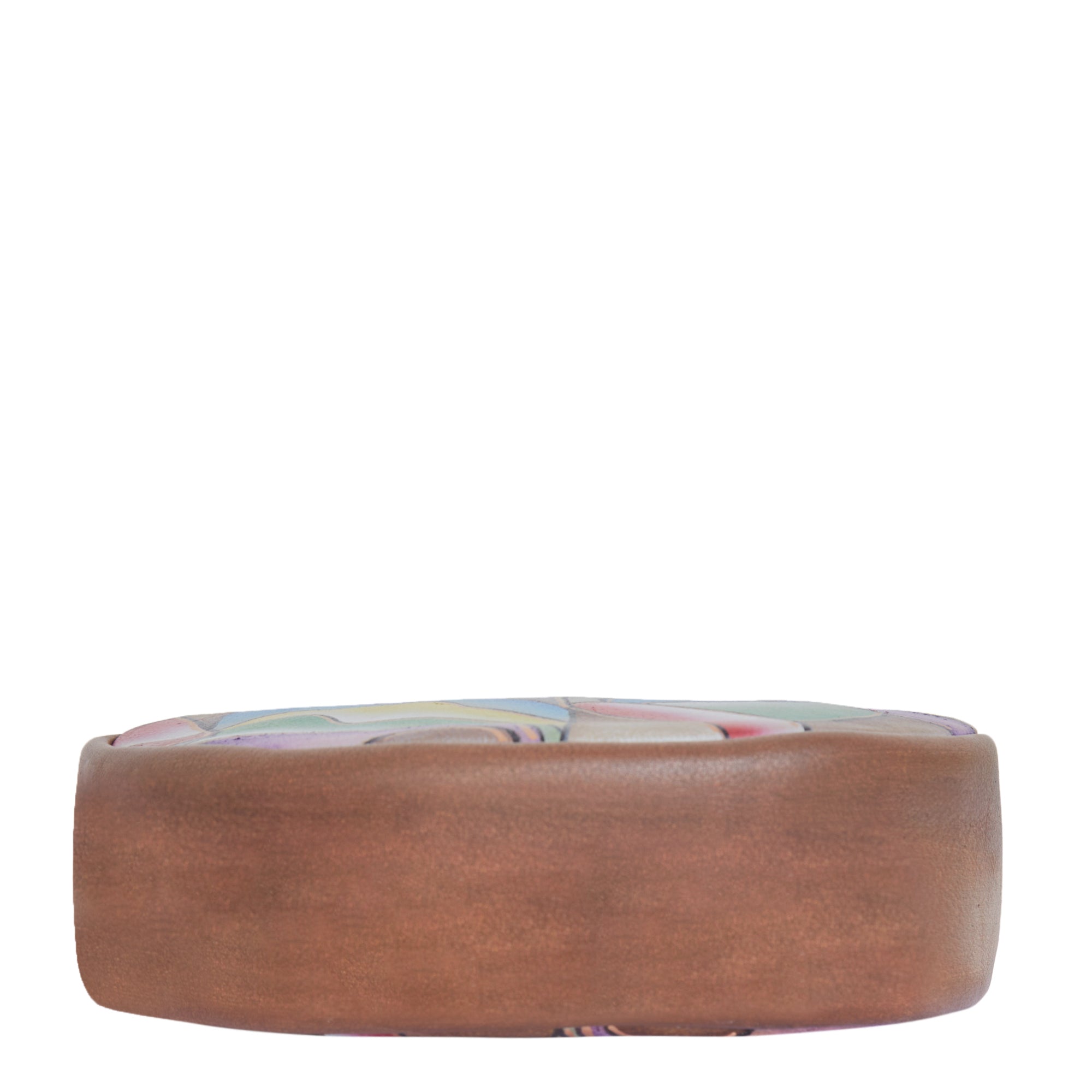 Abstract Hand Painted Oval Cross Body Bag