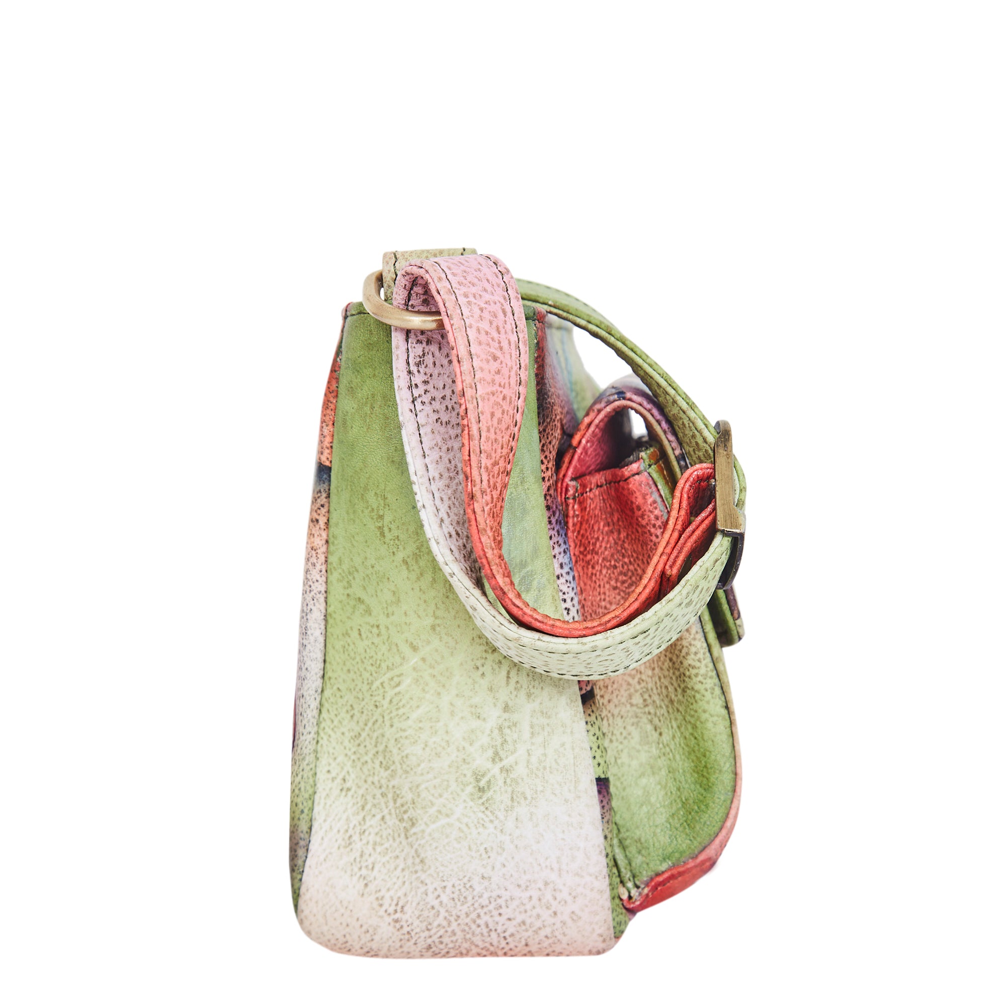 Hand-Painted Abstract Art Crossbody Bag