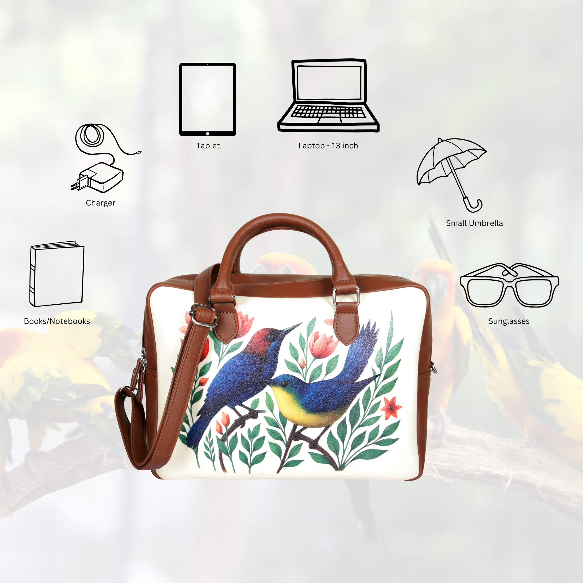 Women's Leather Crossbody Bag with Top Handle – Versatile Printed  Shoulder, Tote & Business Handbag – Work, Travel & Daily Use