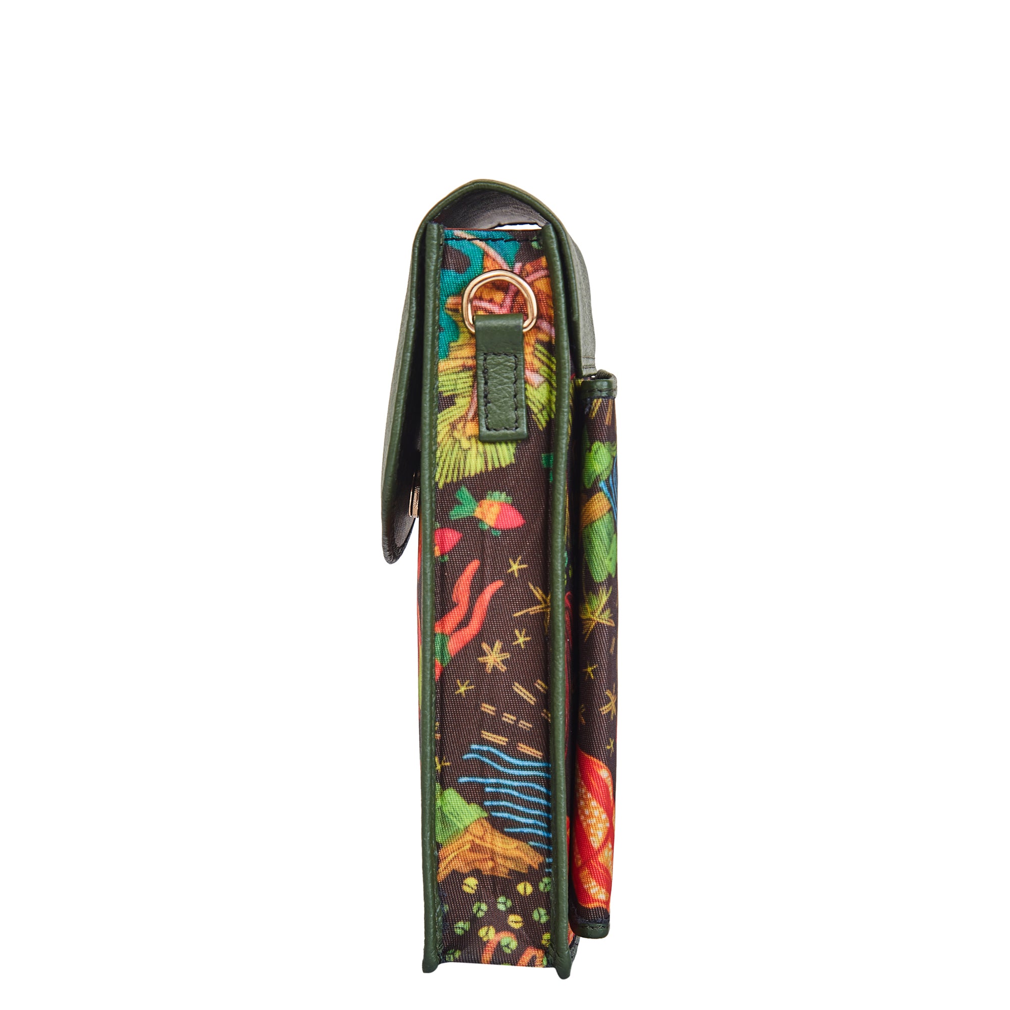 Coastal Calm leather trim Cell Phone Crossbody Wallet for Women