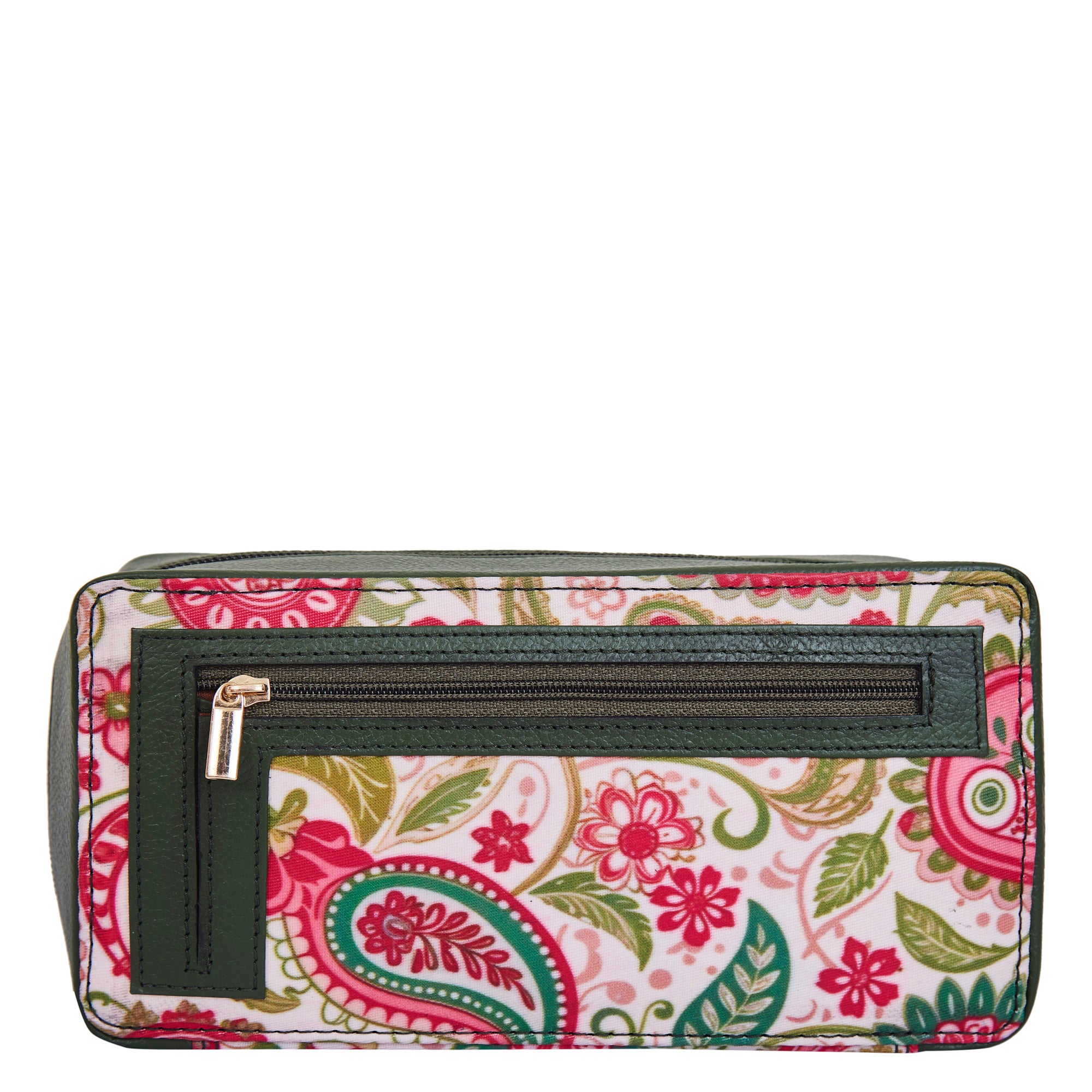Paisley Travel Jewelry Organizer for Women with Stylish Leather Details